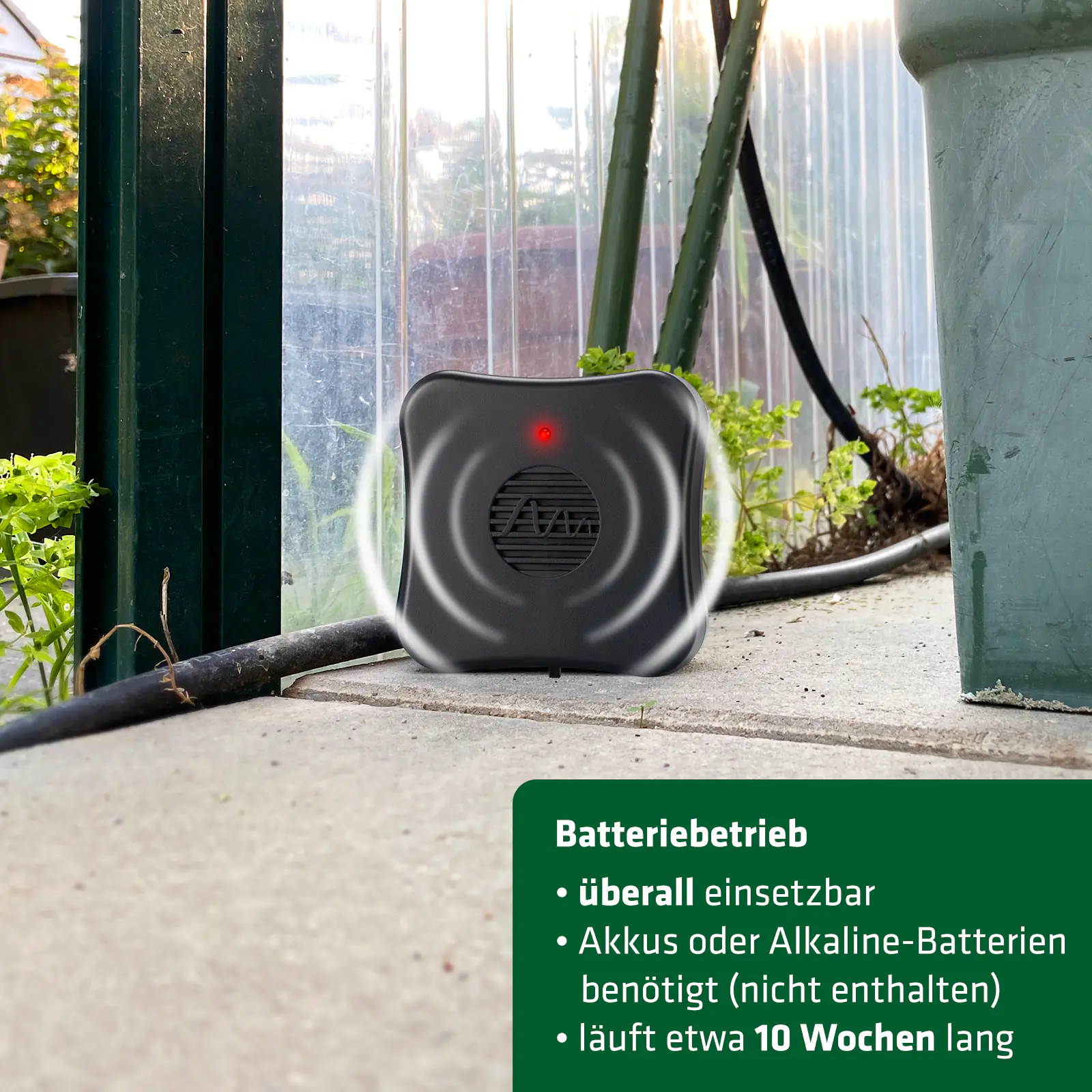Gardigo Mäusefeindmobil batteriebetriebener Ultraschall-Mäuseschreck