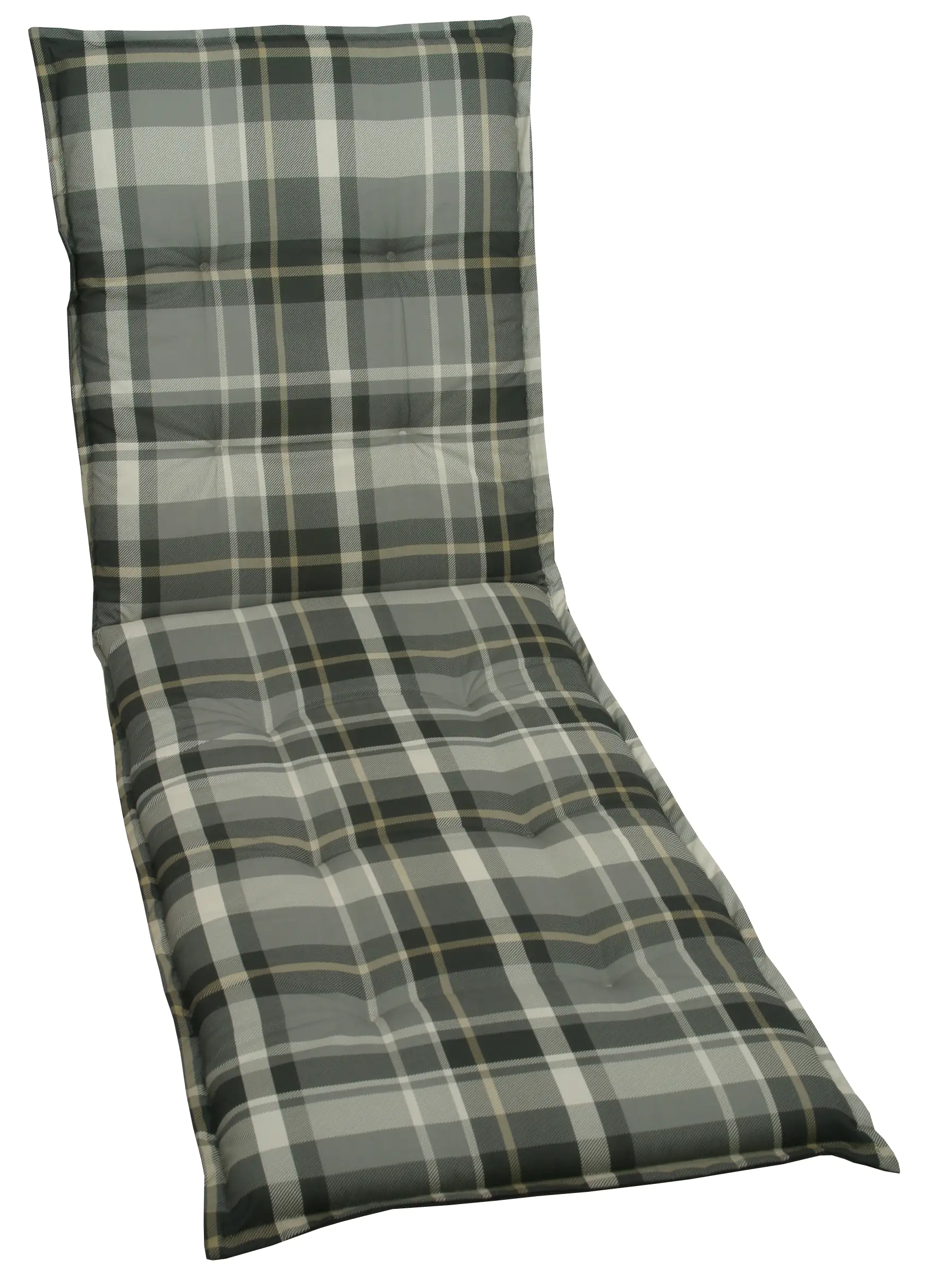 Go-De Rollliegen-Auflage grau-kariert, 190 x 60 x 6 cm