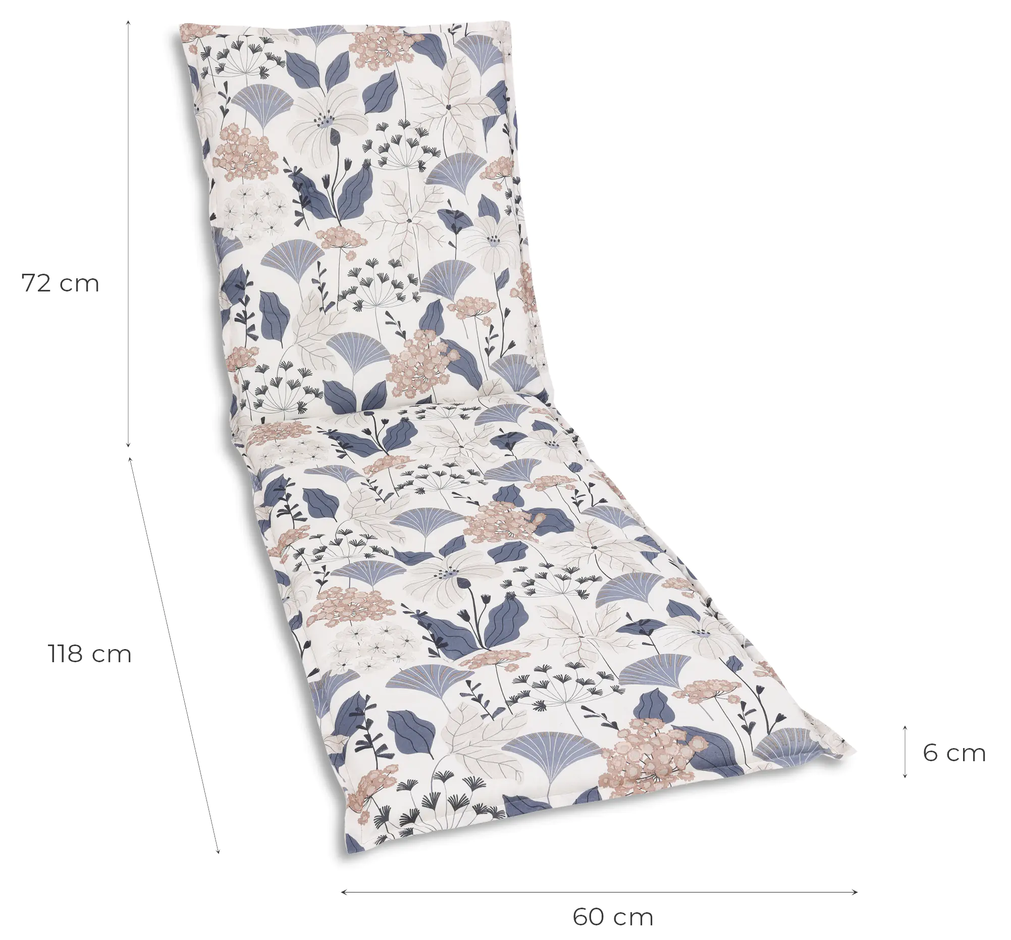 GO-DE Liegenauflage 190 x 60 x 6 cm beige