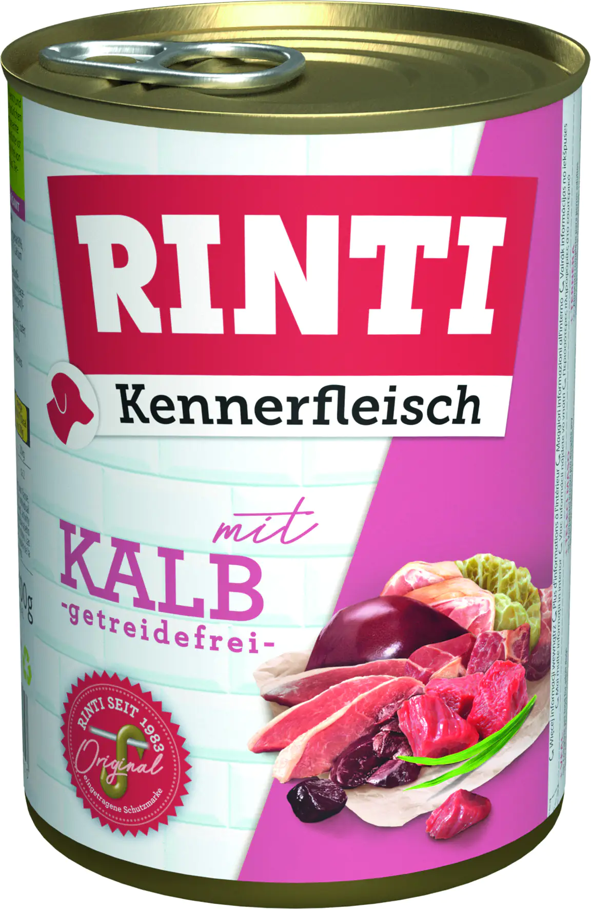 Rinti Kennerfleisch Hundenassfutter Adult getreidefrei 400 g Kalb bei Kartonabnahme