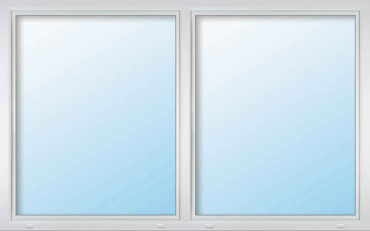 Meeth Kunststofffenster 110 x 70 cm 2-flg. Dreh/Dreh-Kipp Stulppfosten weiß