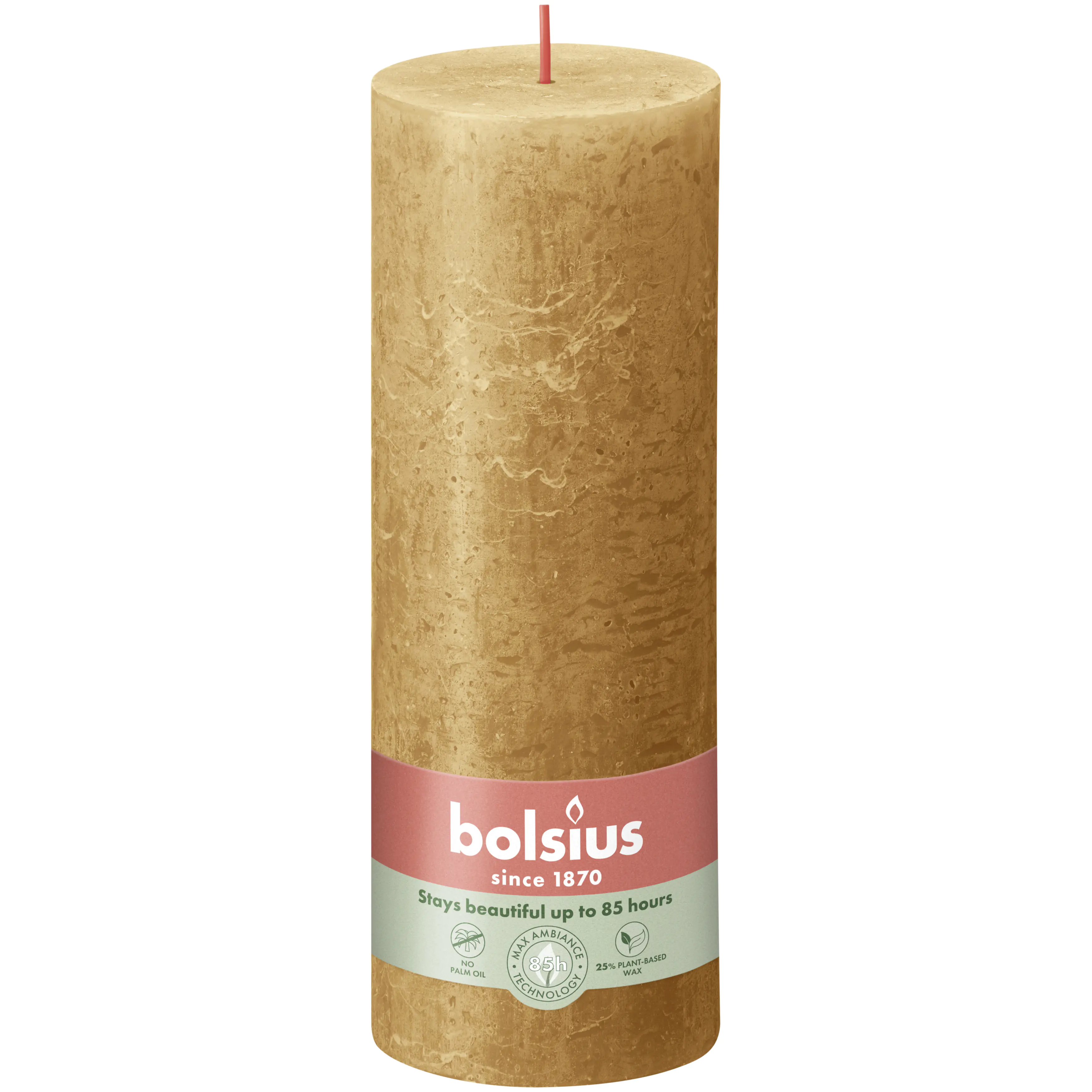 Bolsius Rustik Stumpenkerze 190/68 mm Gewürzbraun