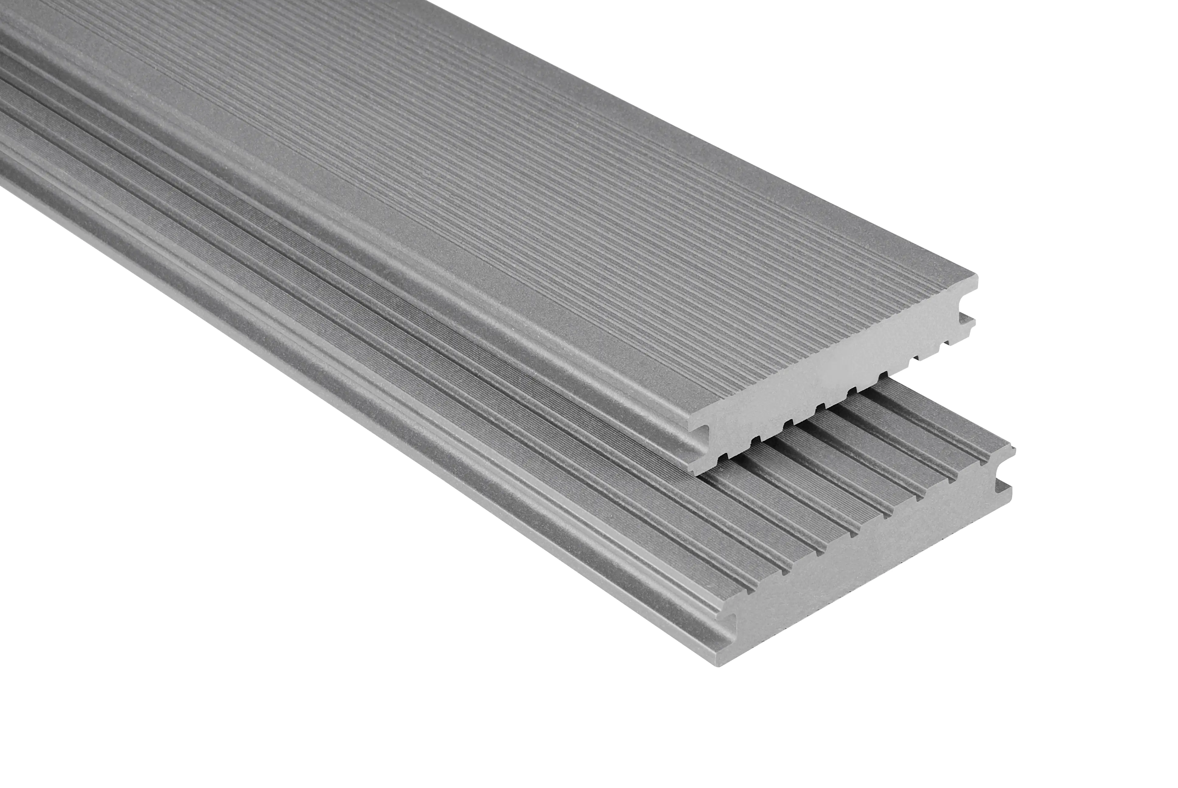 Kovalex Terrassendiele WPC Standard V 14,5 x 2,6 cm grau mattiert Meterware