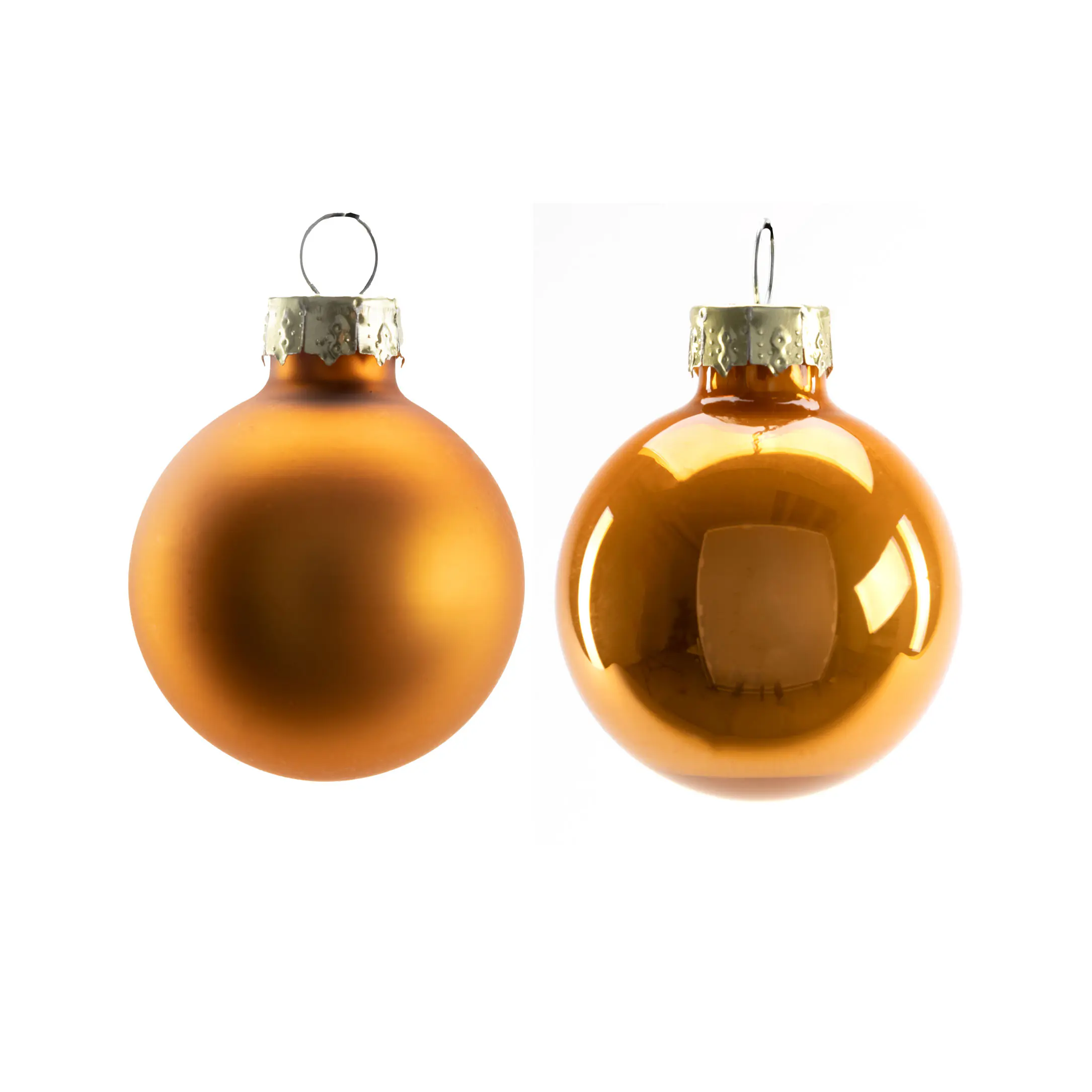 TrendLine Mini-Christbaumkugeln aus Glas Ø 3,5 cm bernstein 16 Stück