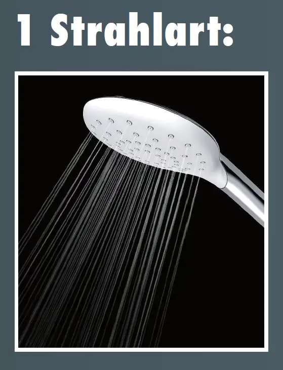 Primaster Handbrause Water Pic chrom-weiß mit Wasserspareinsatz