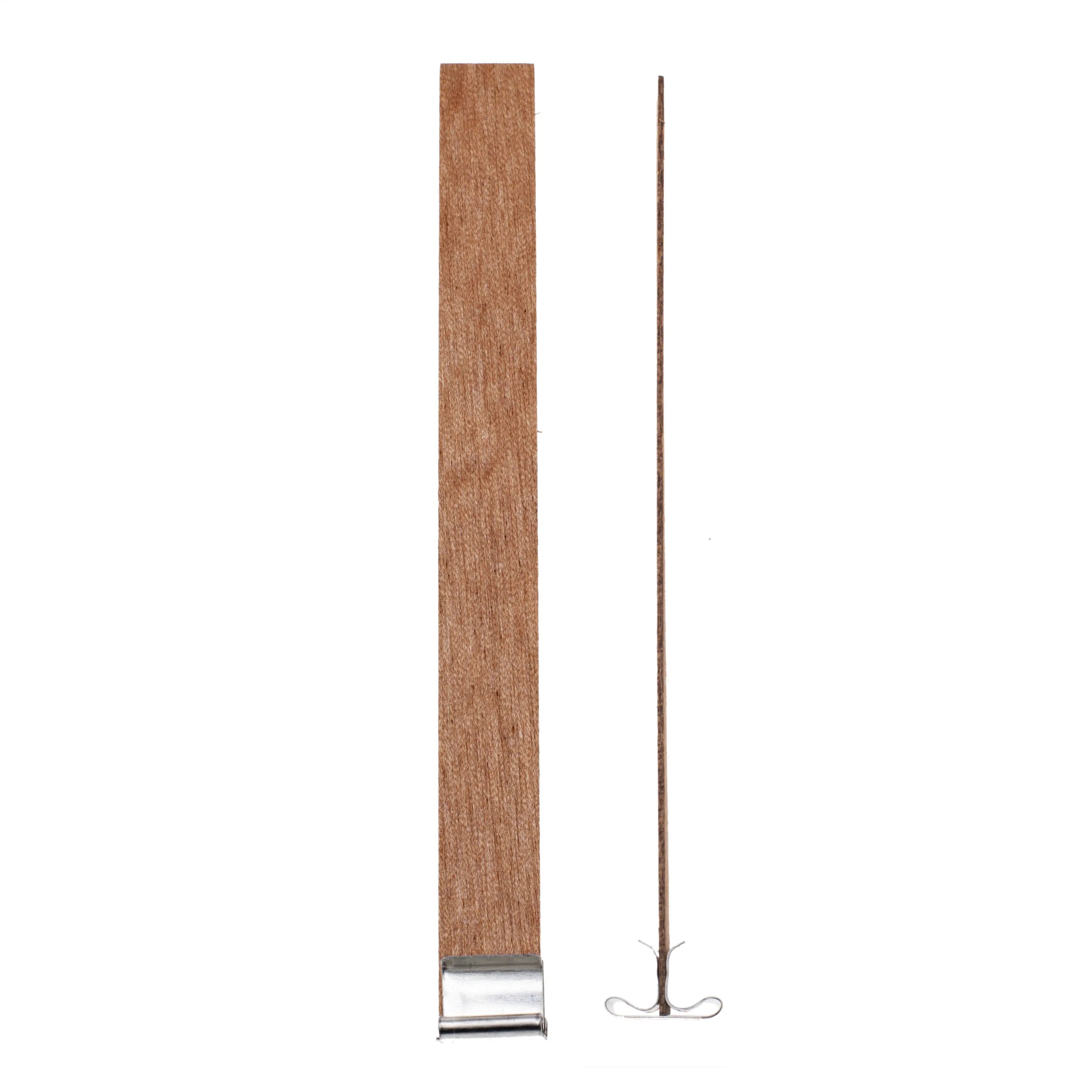 Glorex Holzdocht für Knisterkerzen mit Ständer 15 x 1,5 cm 4 Stück