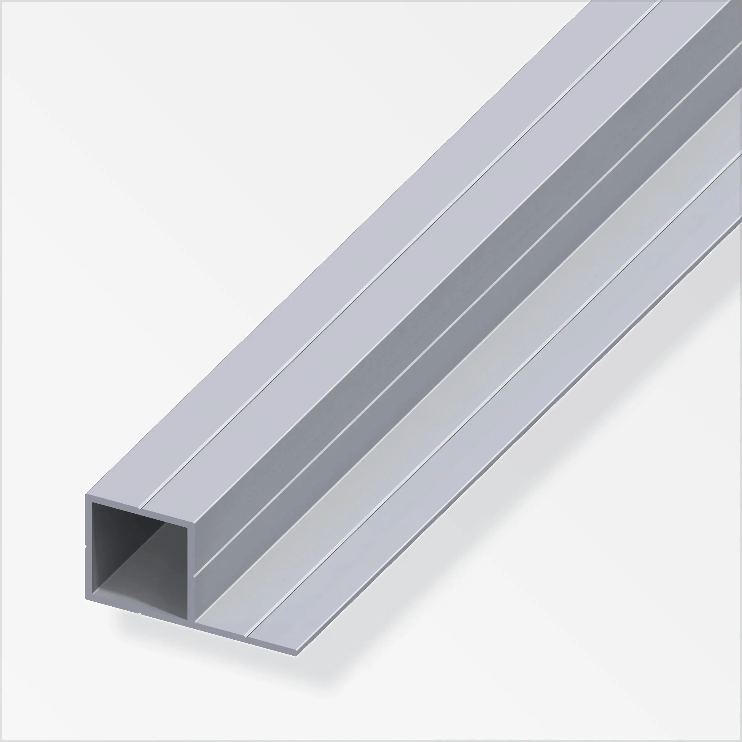 alfer Quadratrohr, 1 Schenkel 1 m, 23.5 x 45.5 x 1.5 mm Alu roh blank