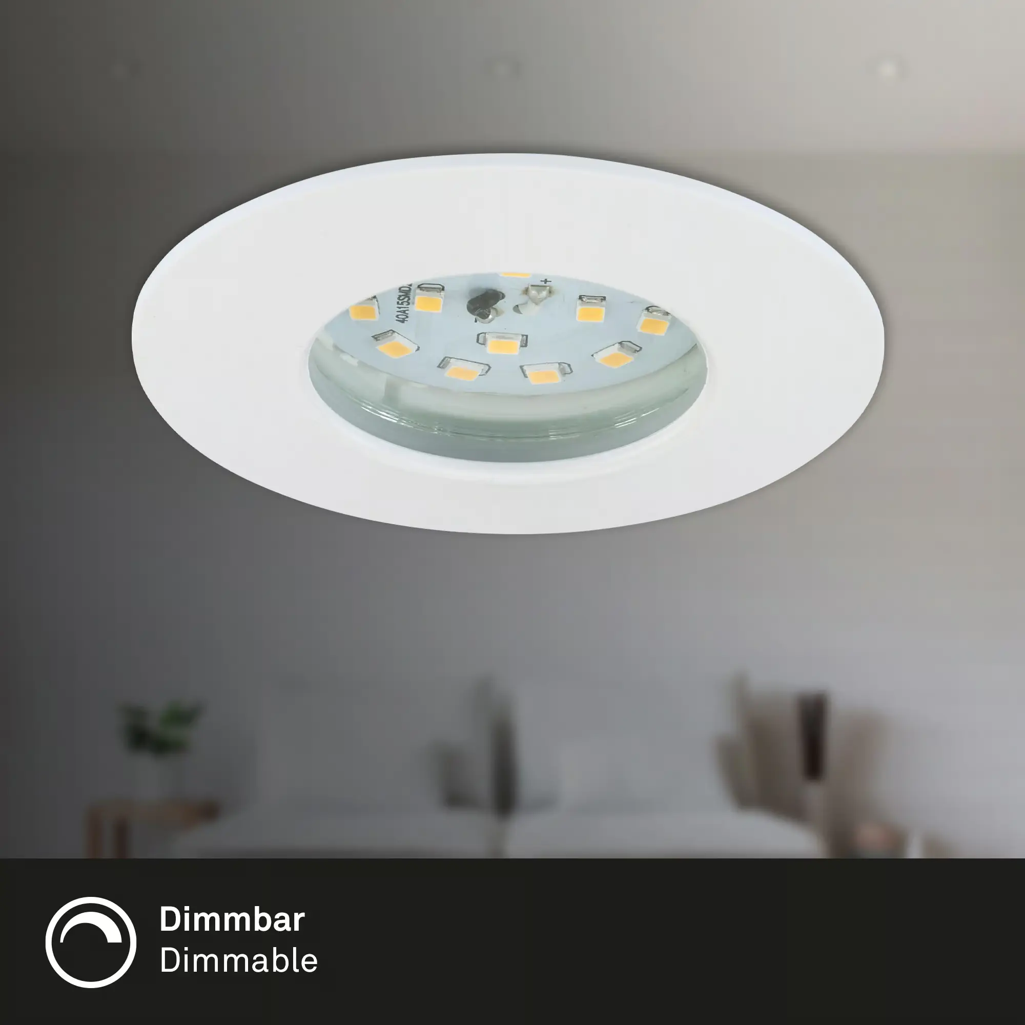 Briloner 3er Set LED Einbauleuchten Attach weiß Ø 7,5 cm dimmbar