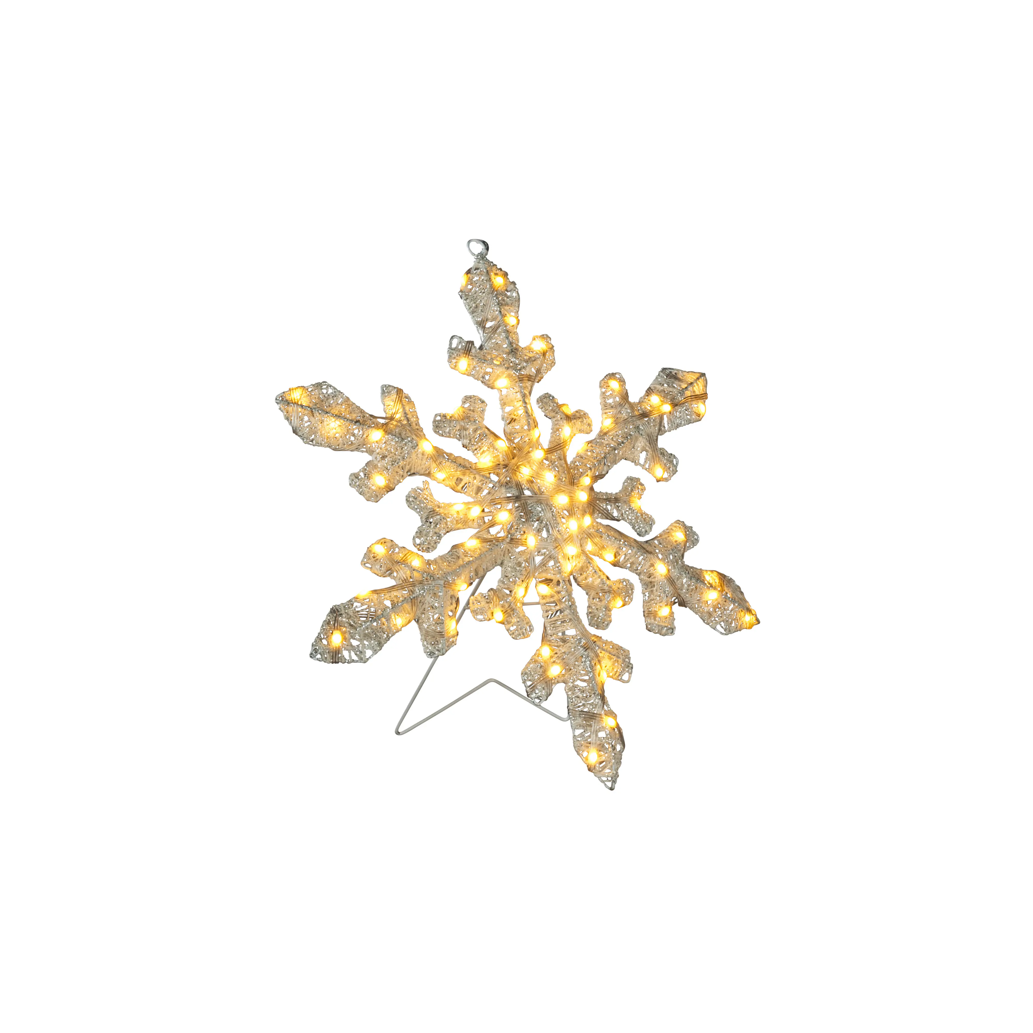 Konstsmide LED Weihnachtsdeko Schneeflocke 40 cm bernstein