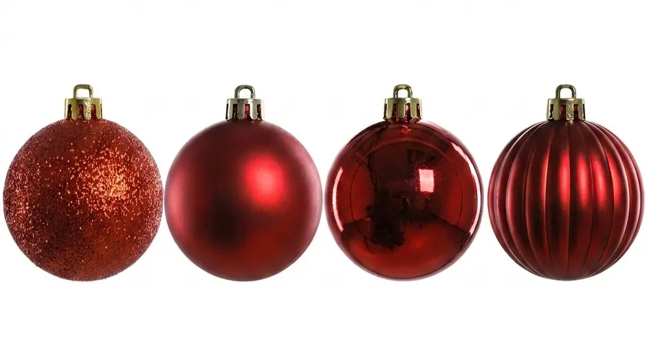 TrendLine Weihnachtskugeln bruchfest, langlebig Ø 5 - 8 cm rot 34 Stück