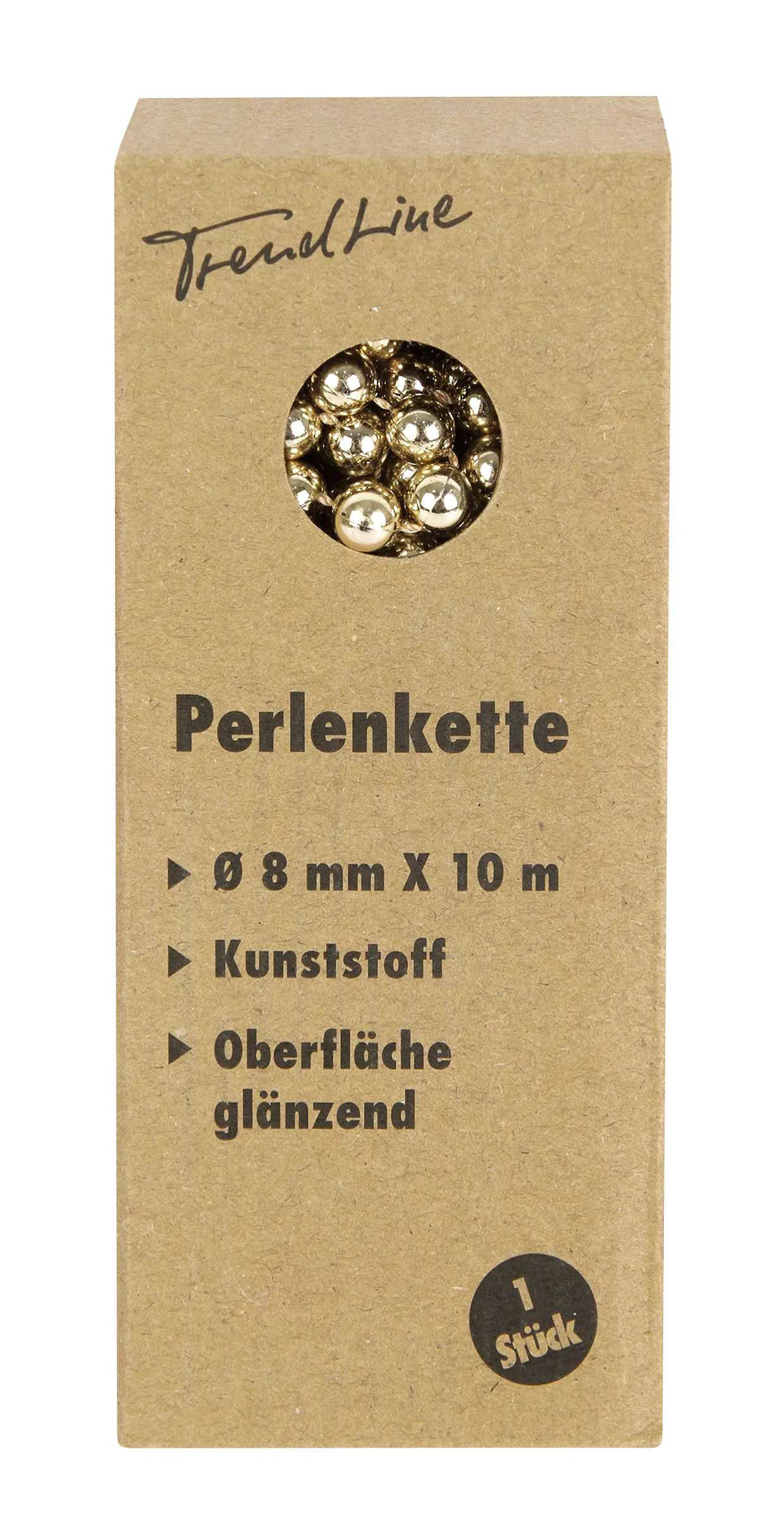 TrendLine Perlenkette bruchfest, langlebig 10 m champagner
