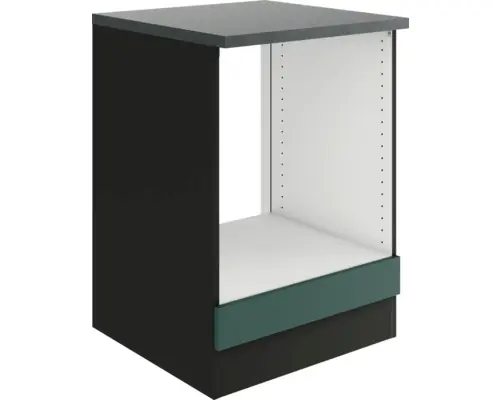 Optifit Herdumbauschrank Verona 405 steingrün/anthrazit matt 60 cm