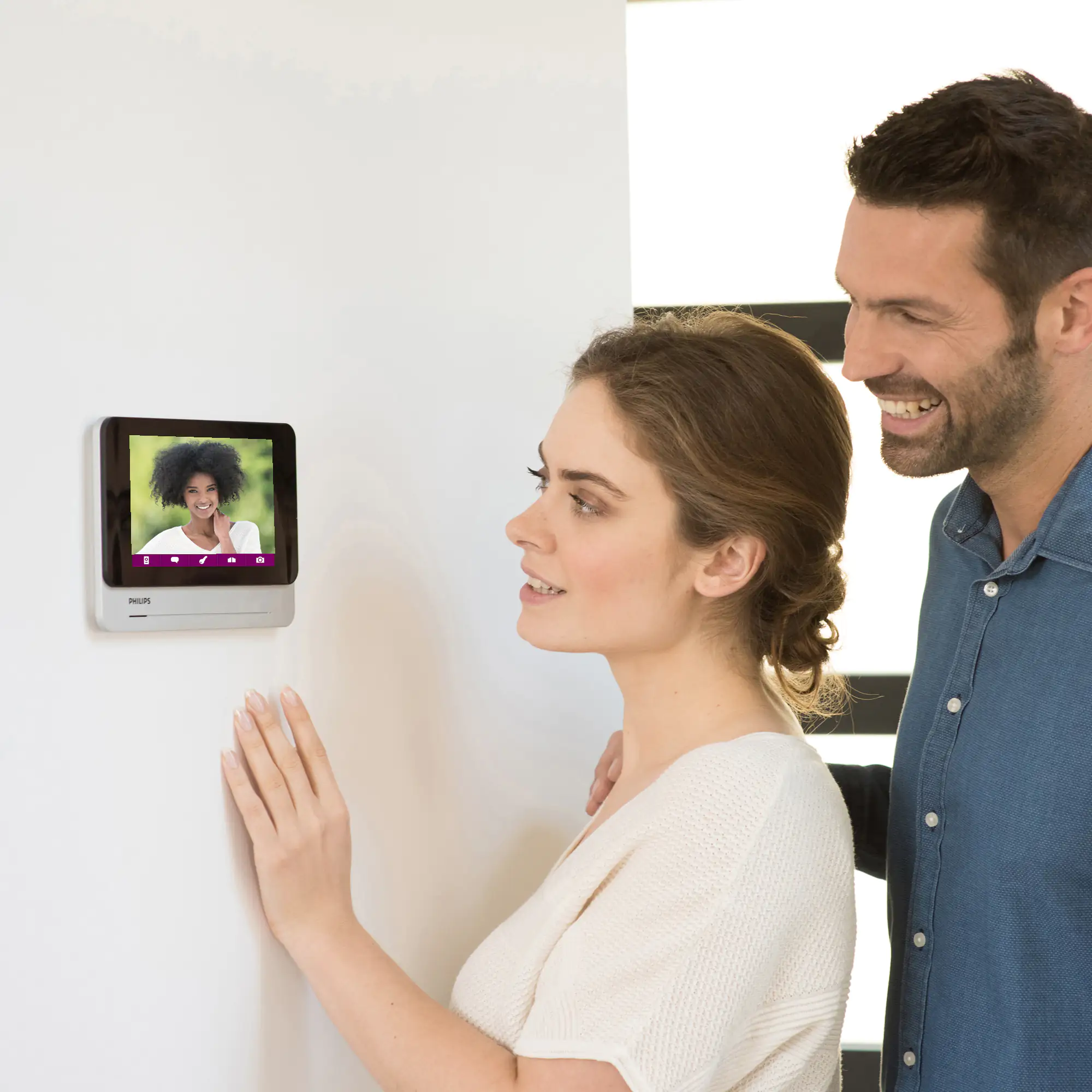 Philips Video-Türsprechanlage WelcomeEye Connect 2 7 Zoll Touchscreen