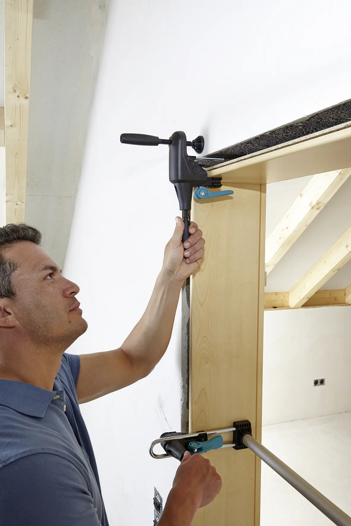 Wolfcraft Türfuttermontage-Set Pro 60 - 100 cm 8-teilig
