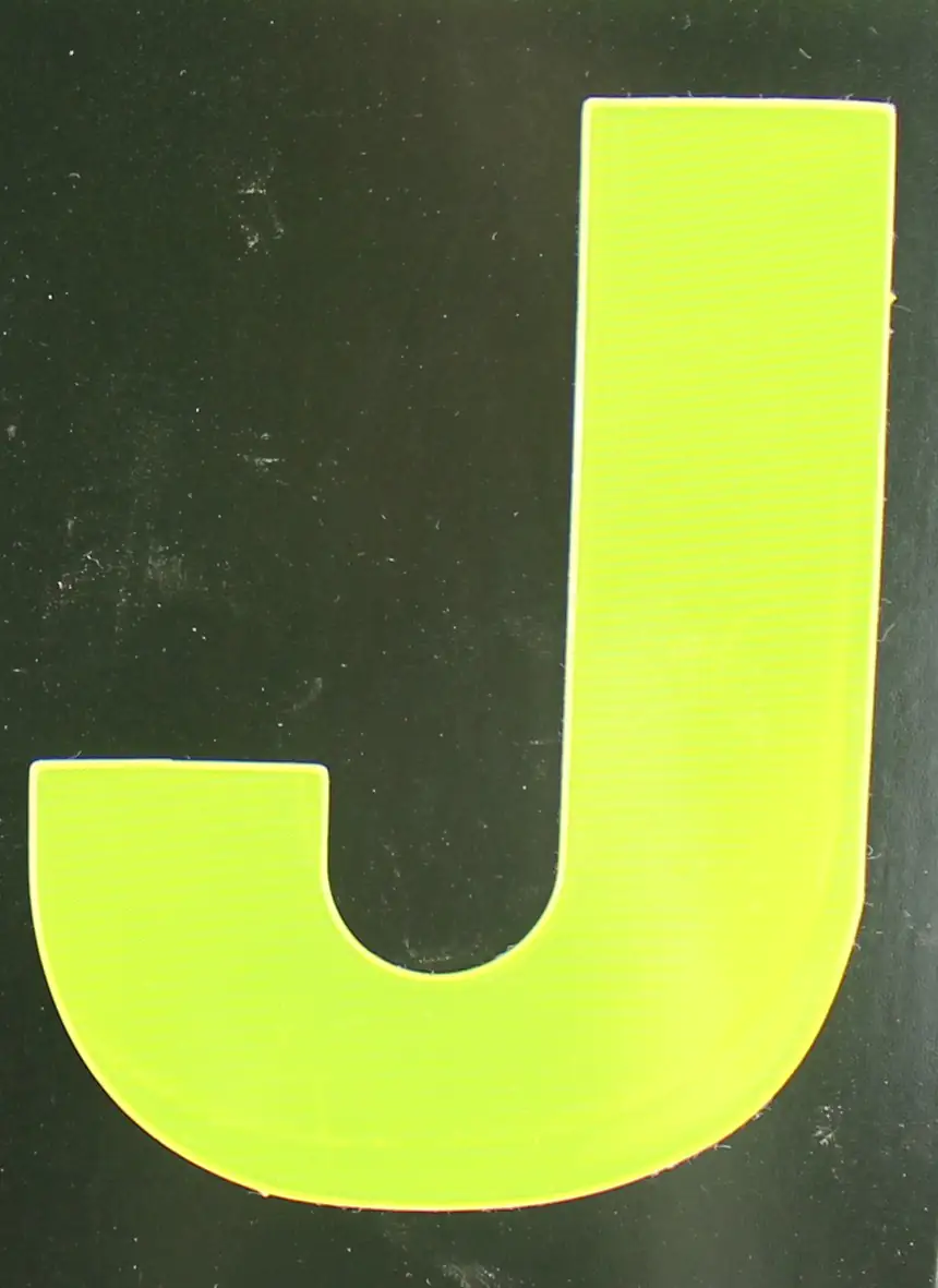 Conacord Reflektierender Klebebuchstabe "J" gelb 80 mm