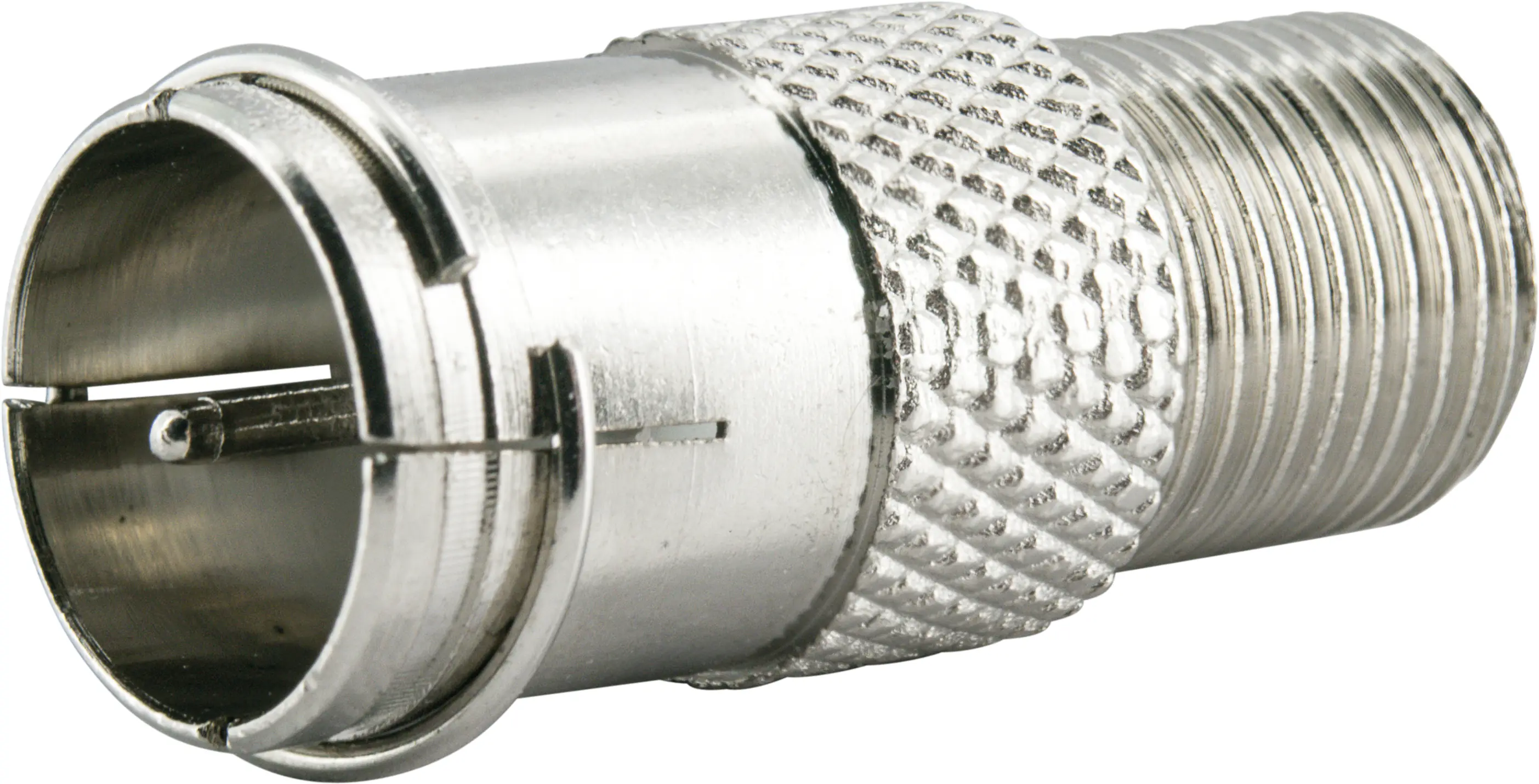 Schwaiger F Quick Adapter UEST9350 531 silber, 1x F Quick Stecker / 1x F Buchse
