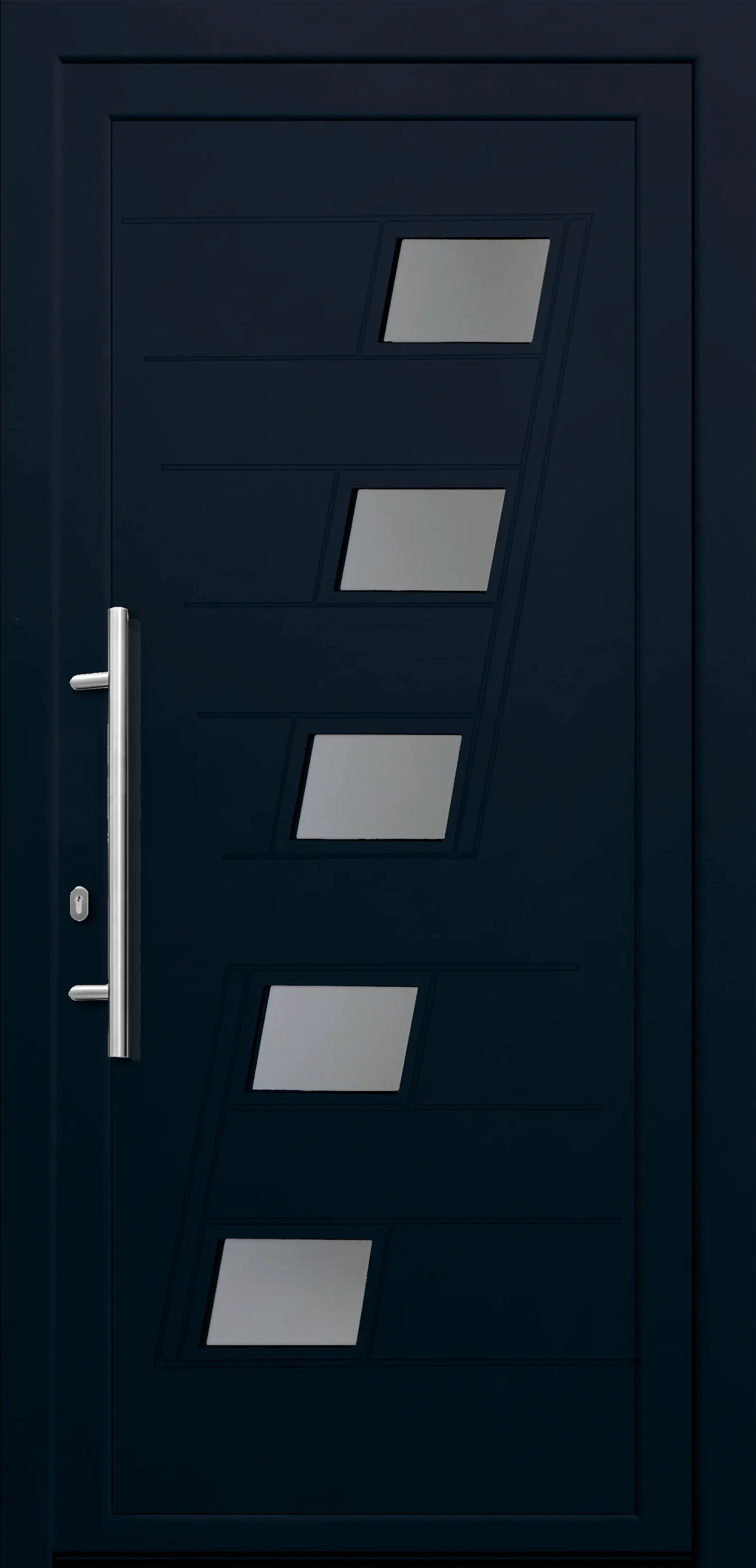 Panto Haustür Modell K043 DIN links weiß/anthrazit 110 x 210 cm