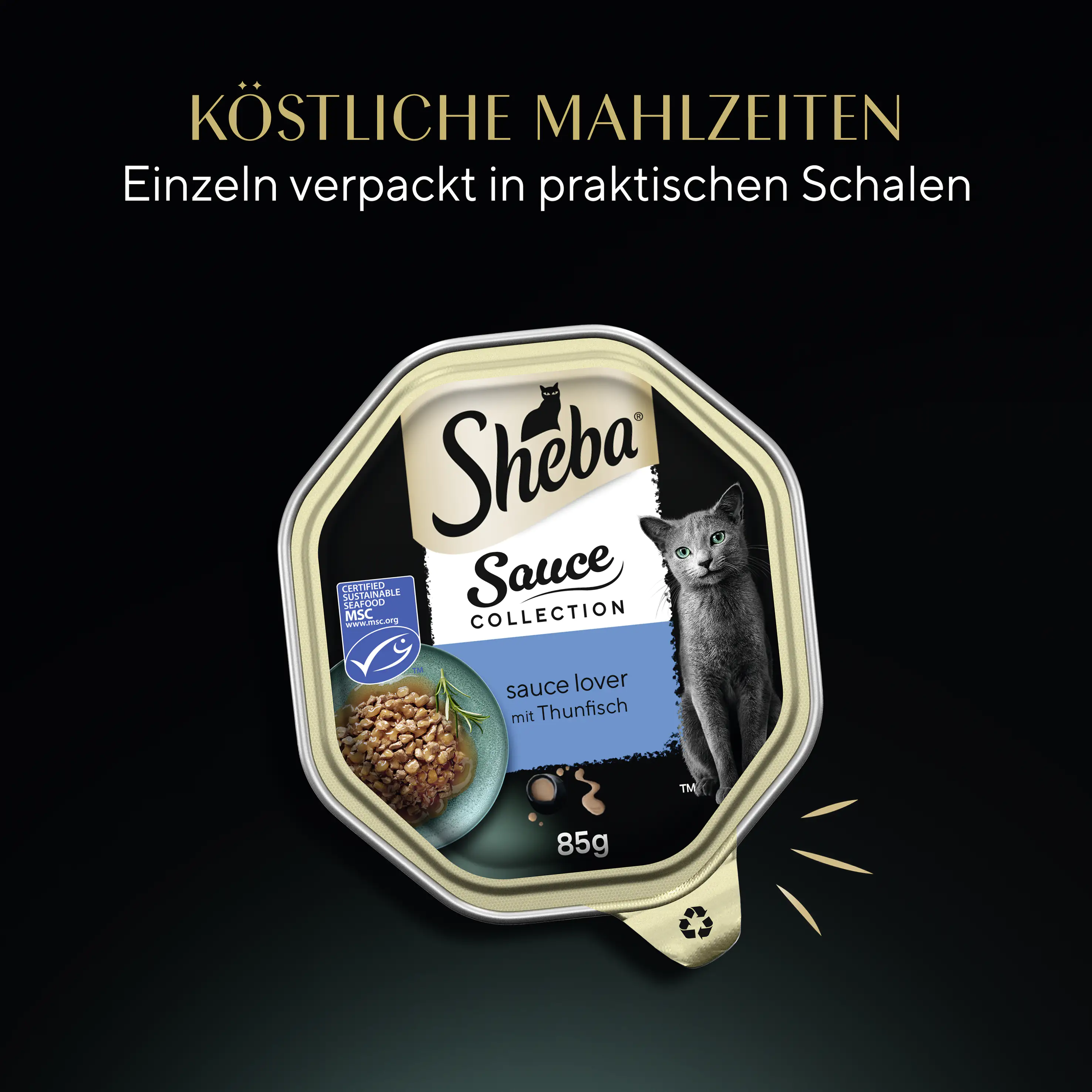 Sheba Sauce Collection Katzennassfutter Adult 85 g Sauce Lover mit Thunfisch