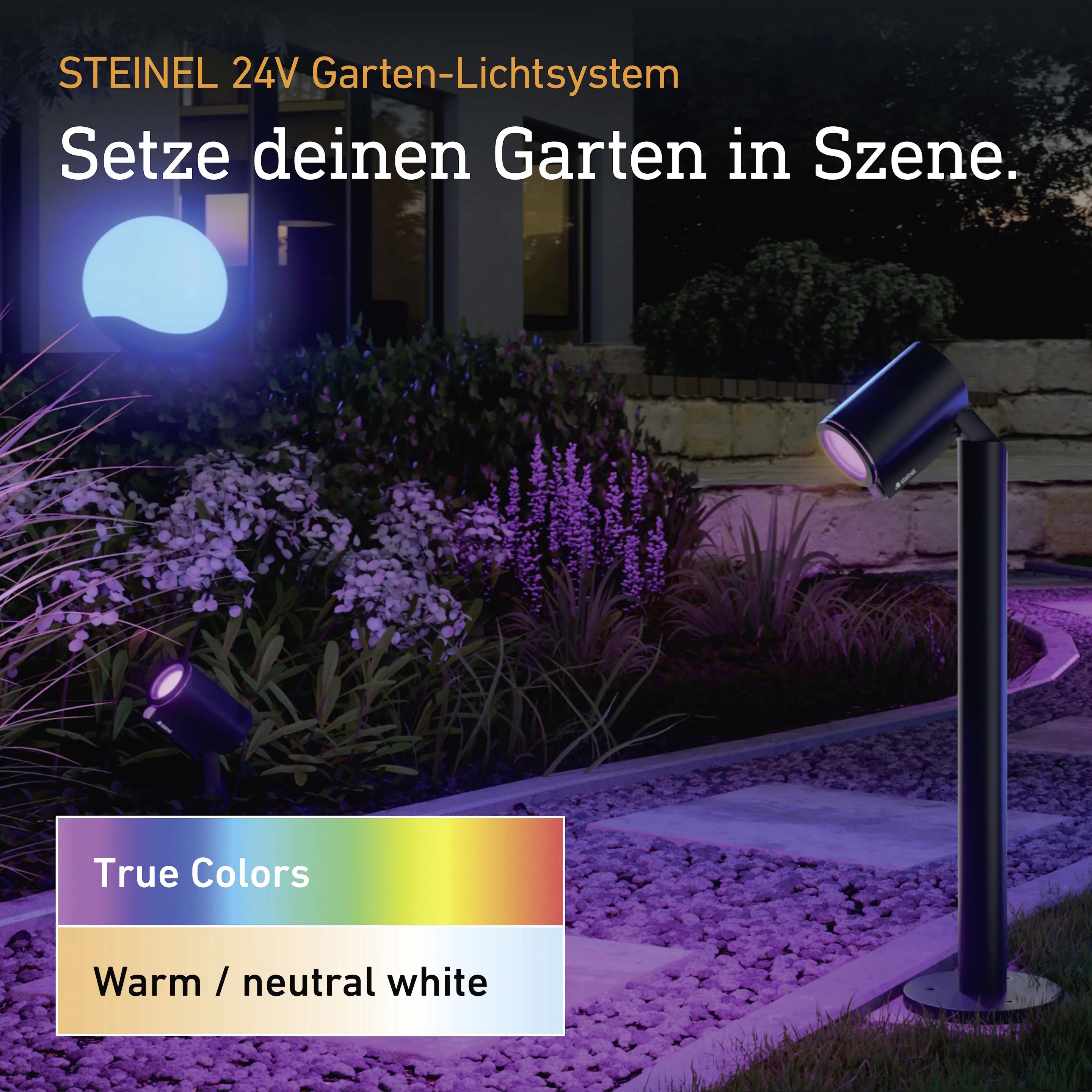 Steinel LED Wegeleuchte Spot Way 24V Bewegungssensor warmweiß-neutralweiß RGB anthrazit