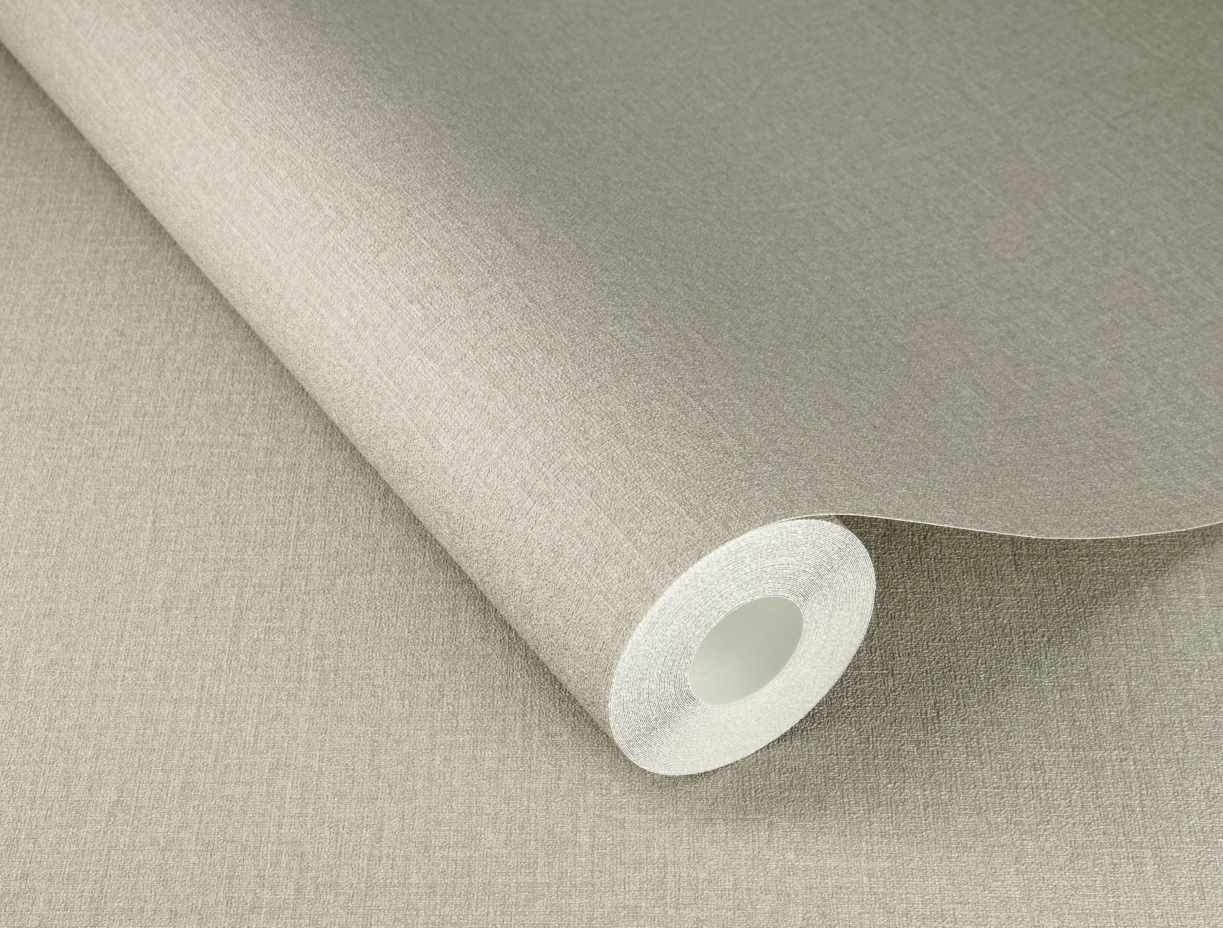 Rasch Vliestapete 555868 Beige-Leinen dunkel Uni 10,05 m x 0,53 m