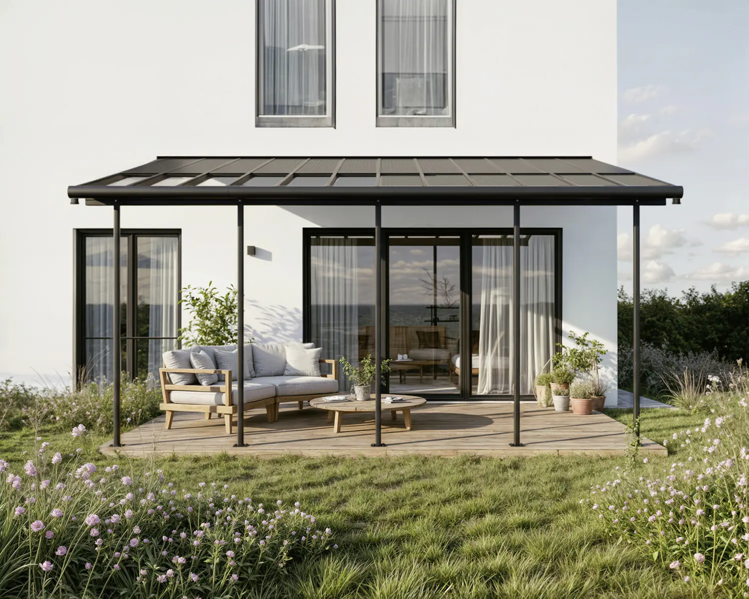 Canopia Terrassenüberdachung Sierra Cabrio 739 x 295 cm grau 