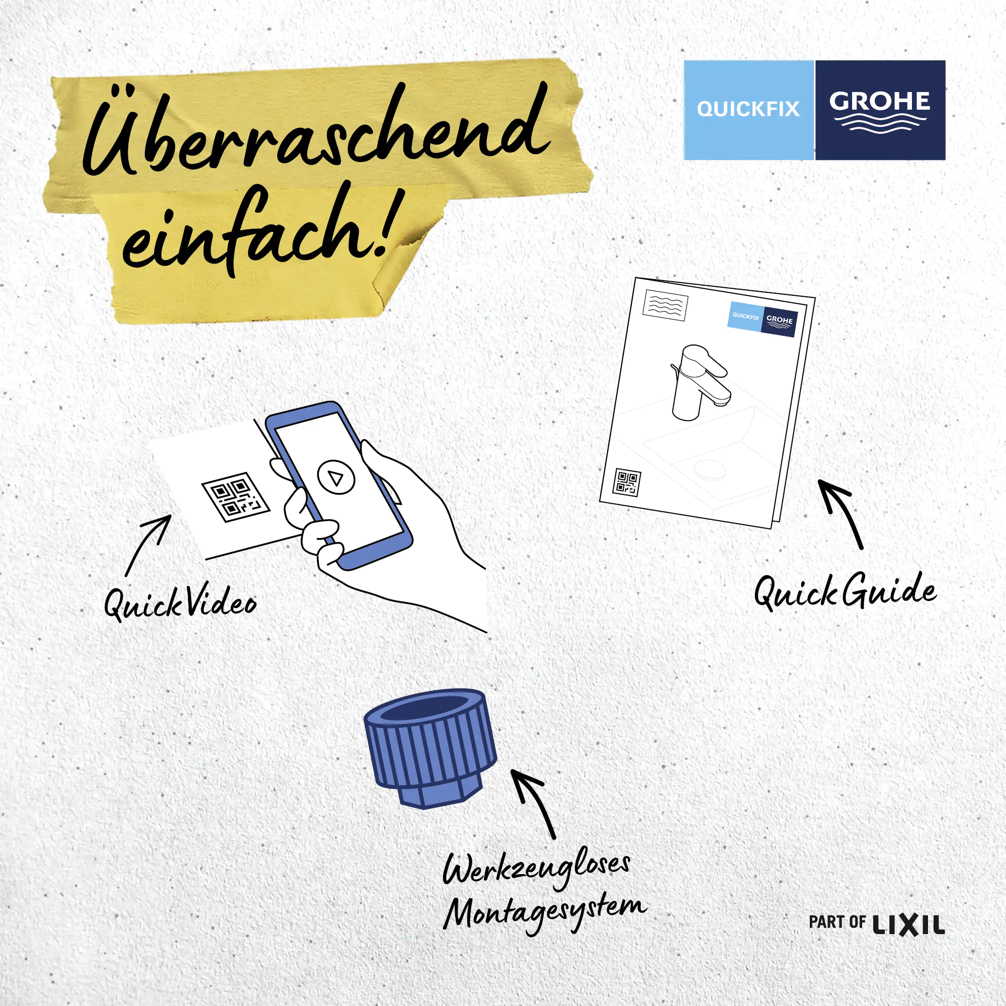 Grohe Küchenarmatur Start Flow verchromt mit herausziehbarer Brause