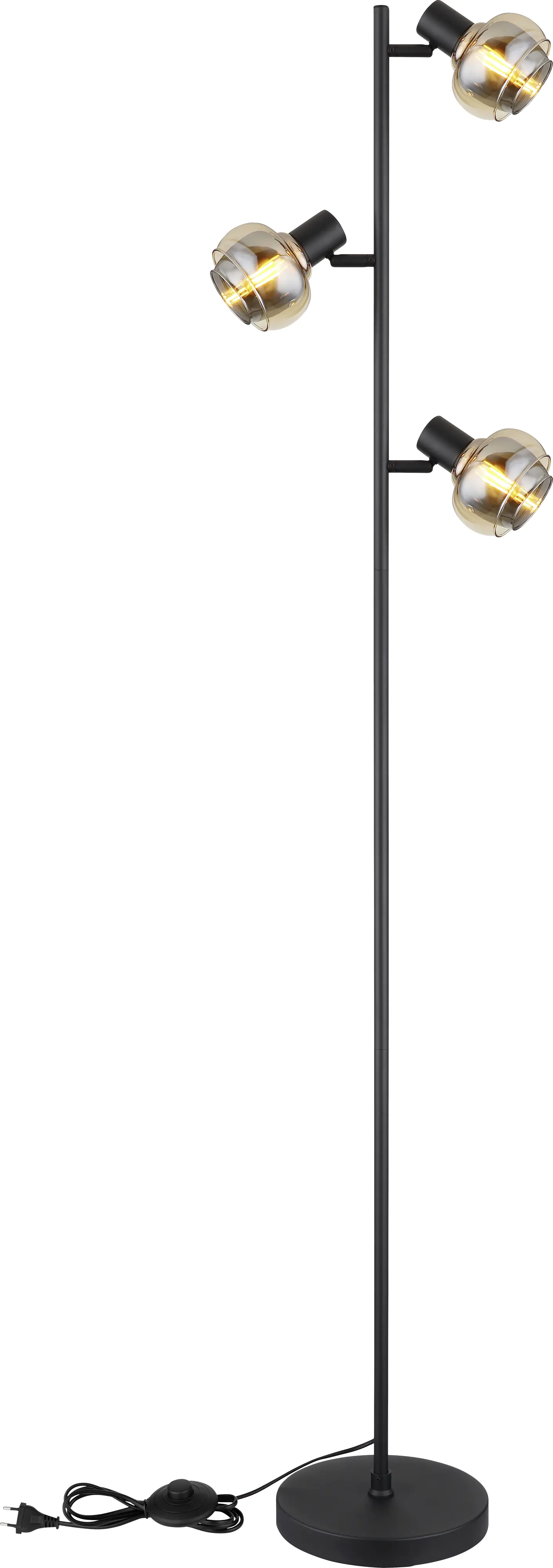 Globo Stehleuchte Tokki schwarz matt  154 cm