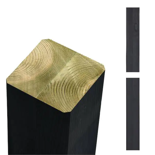 Plus Pfosten Cubic 369 cm 90 x 90 mm schwarz