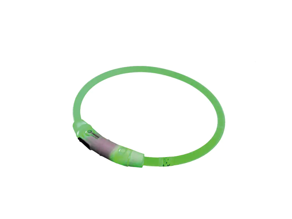 Nobby LED Leuchthalsband Visible M transparent grün