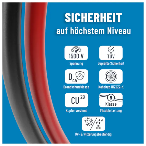 Absina Solarkabel 2er Set 5 m MC4-fähig 4mm²
