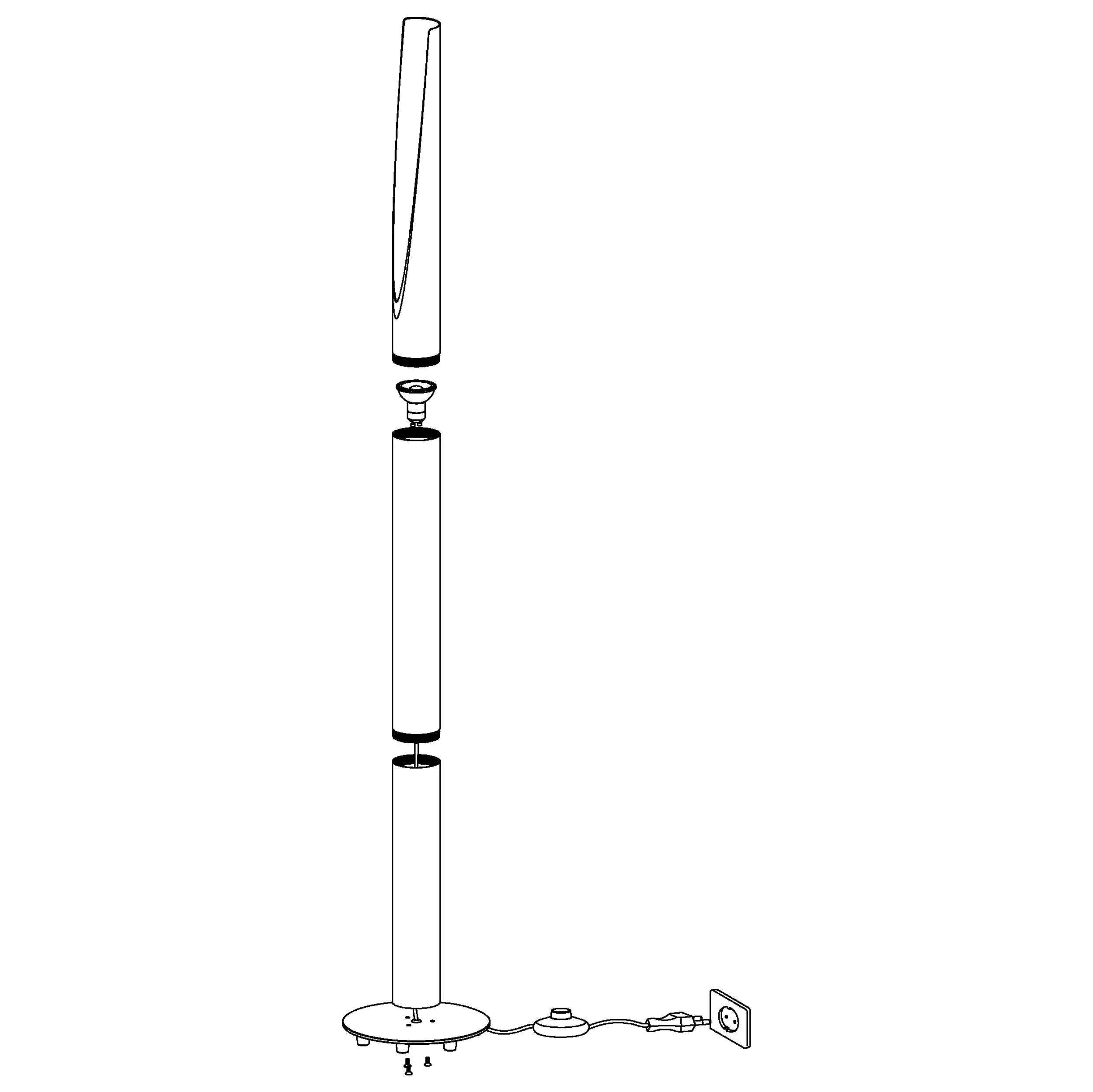 Eglo Stehleuchte Barbotto 137 x 6 cm GU10, schwarz-gold