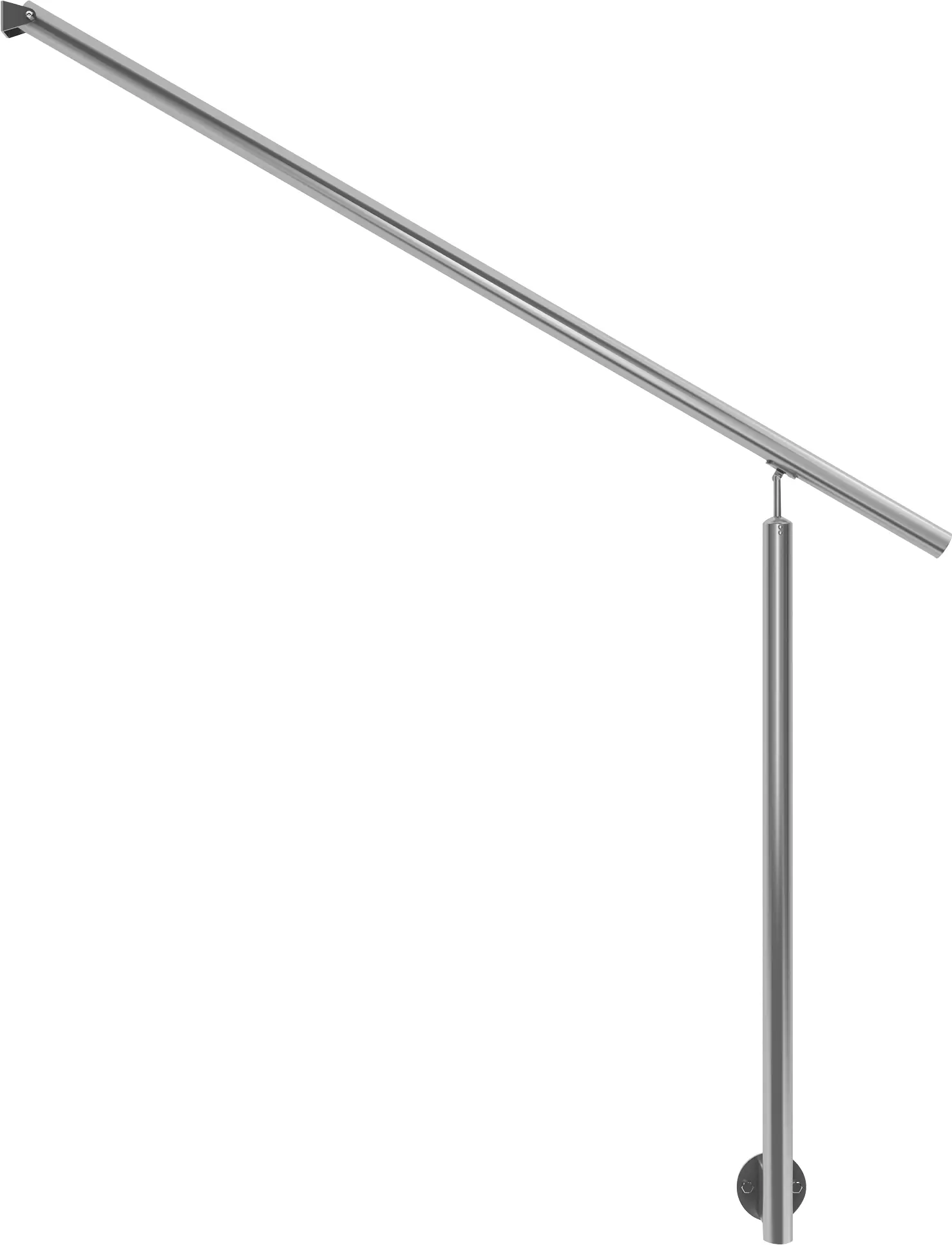DOLLE Eingangsgeländer PS 511 Edelstahl 150 cm 1 Pfosten