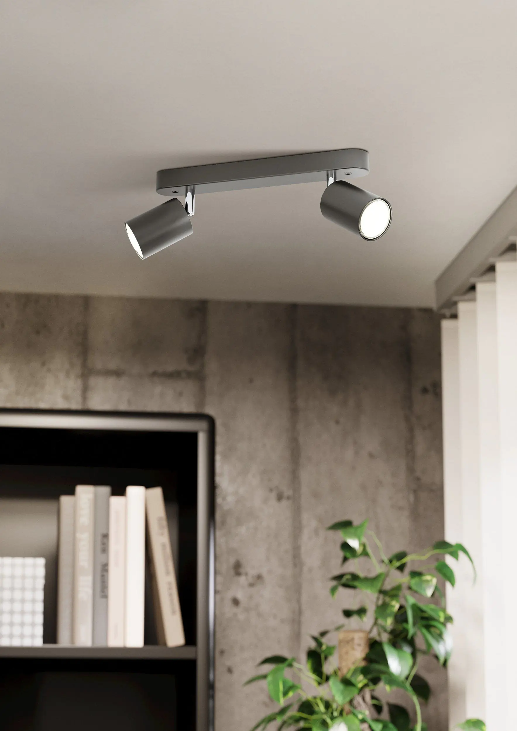 Eglo 2er LED Spot Reciso-E schwarz 30 x 4,5 cm