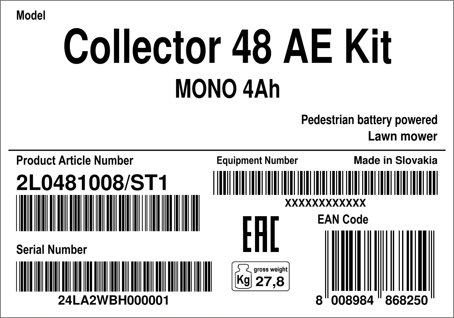 Stiga Akku-Rasenmäher Collector 48 AE 46 cm Schnittbreite inkl. 4 Ah Akku u. Ladegerät