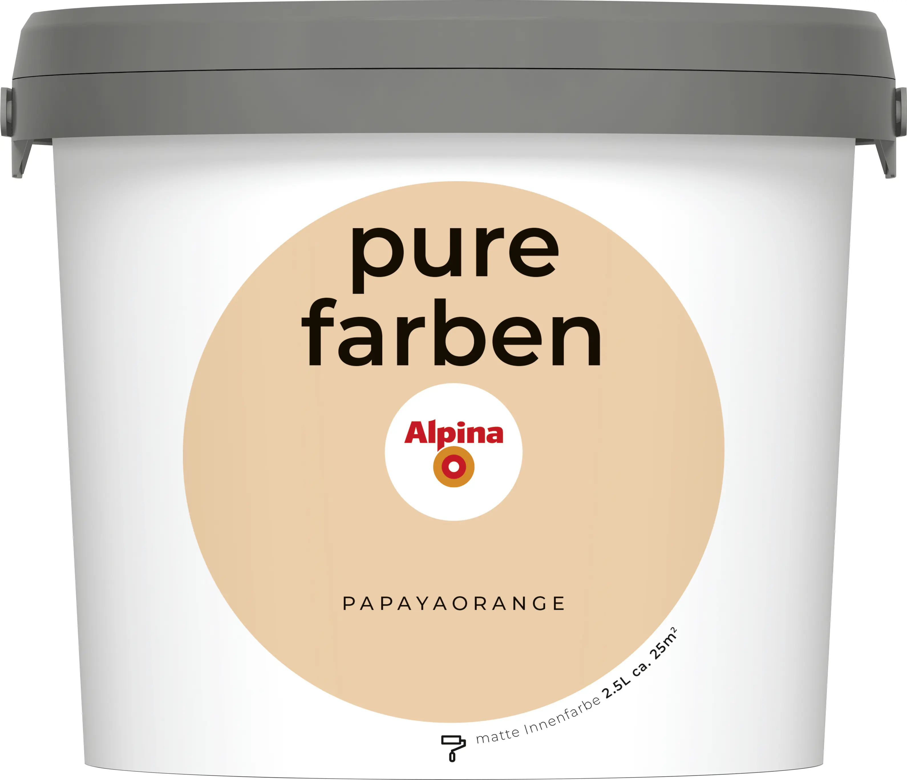 Alpina Pure Farben Wandfarbe papayaorange 2,5 L