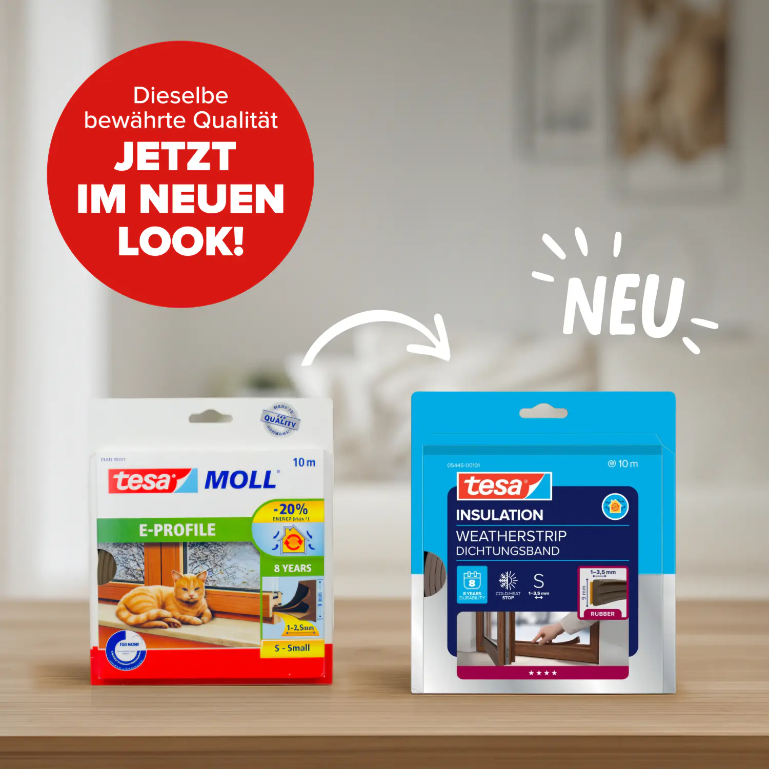 tesa Gummidichtung E-Profil Classic 10 m braun