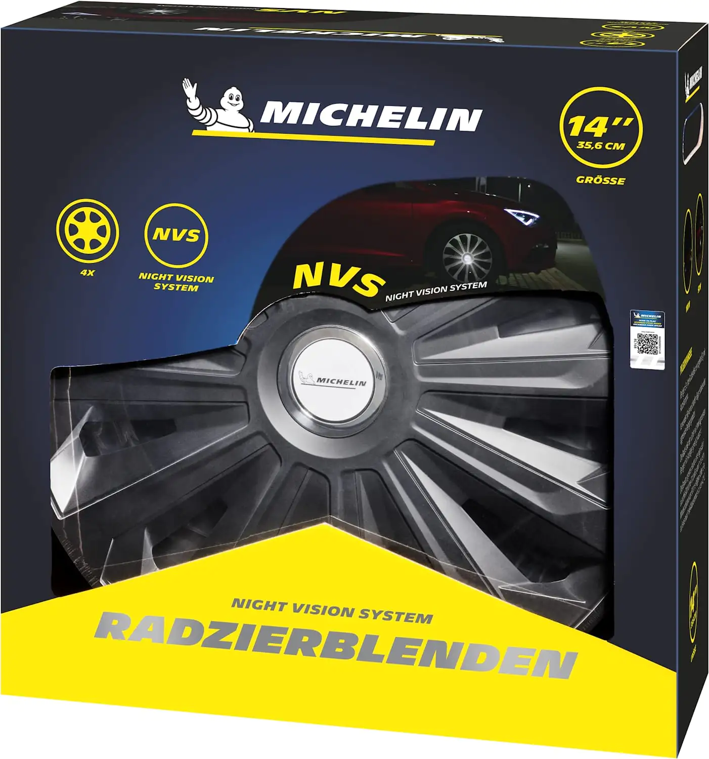 Michelin Radzierblenden Fabienne 35 cm (14 Zoll) schwarz 4 Stück