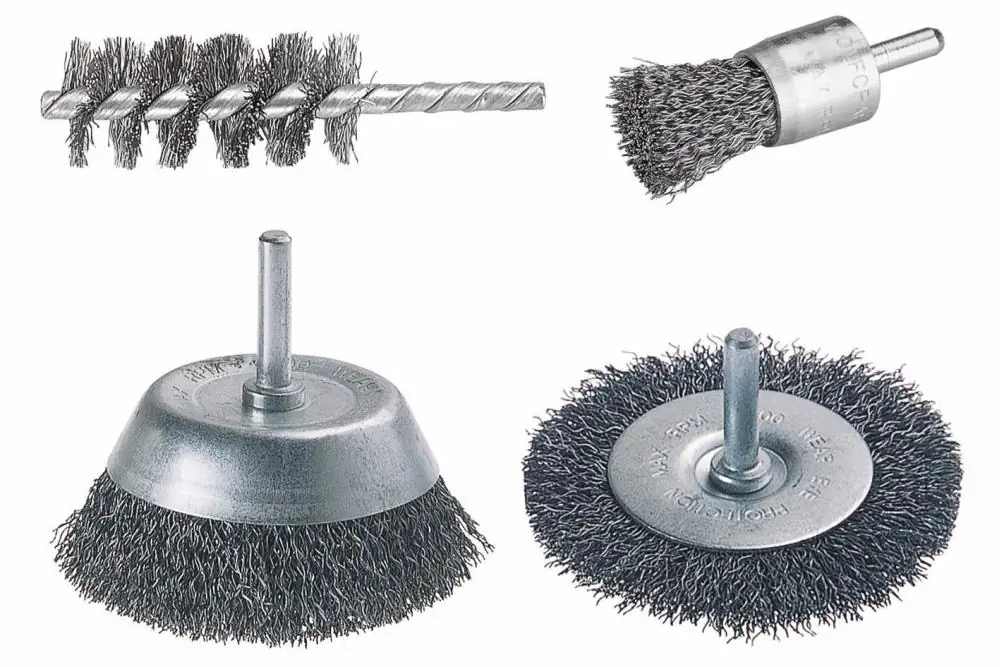 Wolfcraft Drahtbürsten-Set 6 mm 4-teilig