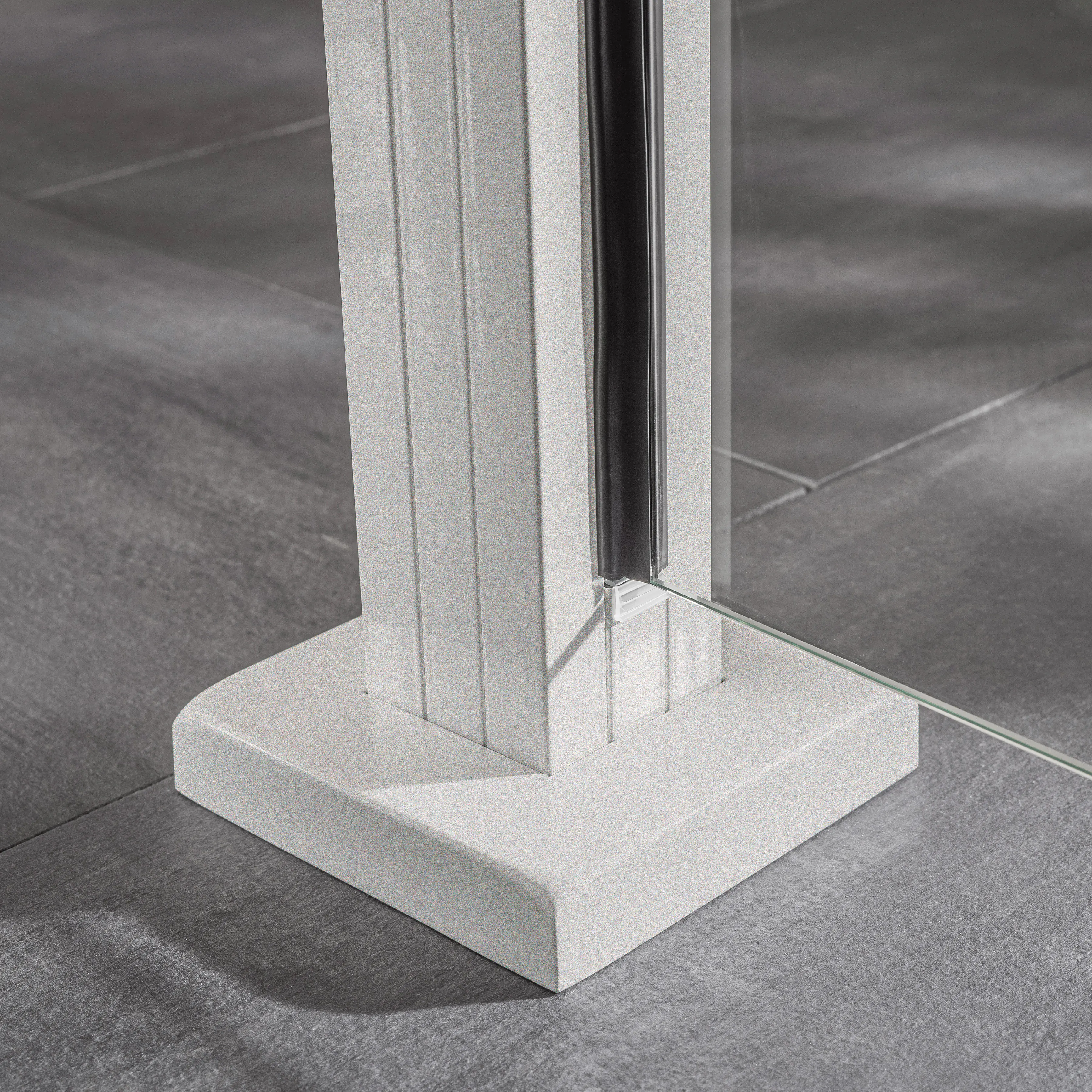 Ambiente Glaszaun Erweiterungsset Klarglas 187 x 55,7 cm weiß