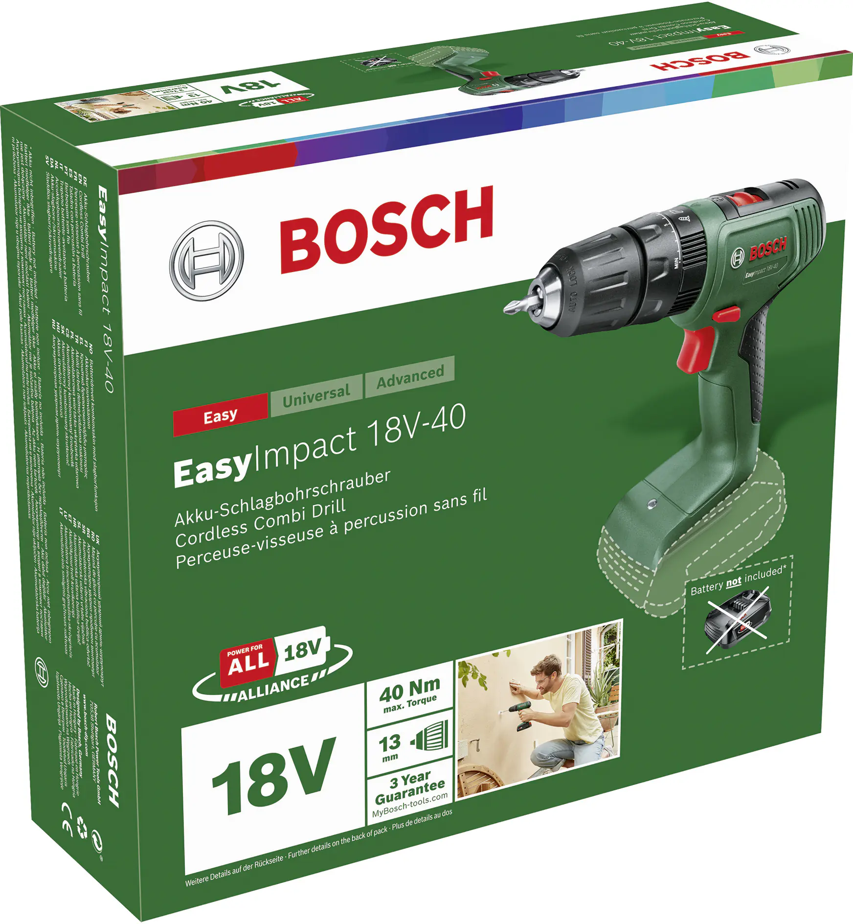 Bosch Akku-Schlagbohrschrauber EasyImpact 18V-40  Solo
