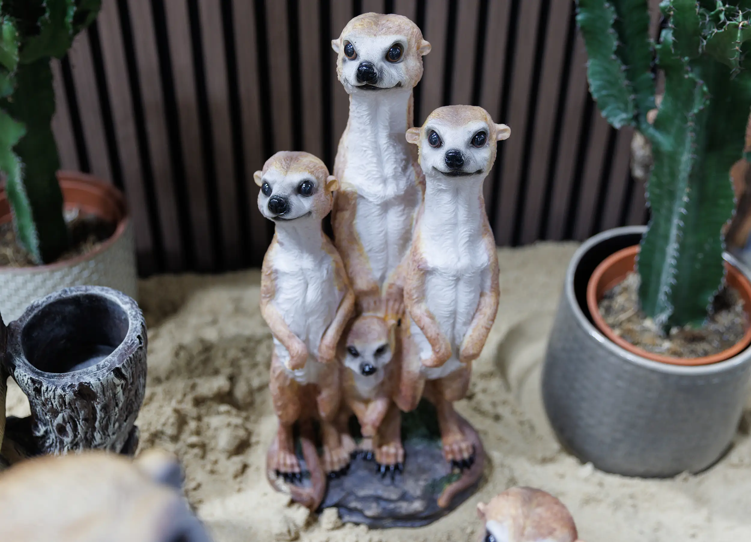 Dekofigur Erdmännchen Familie 40 x 21 x 12 cm 