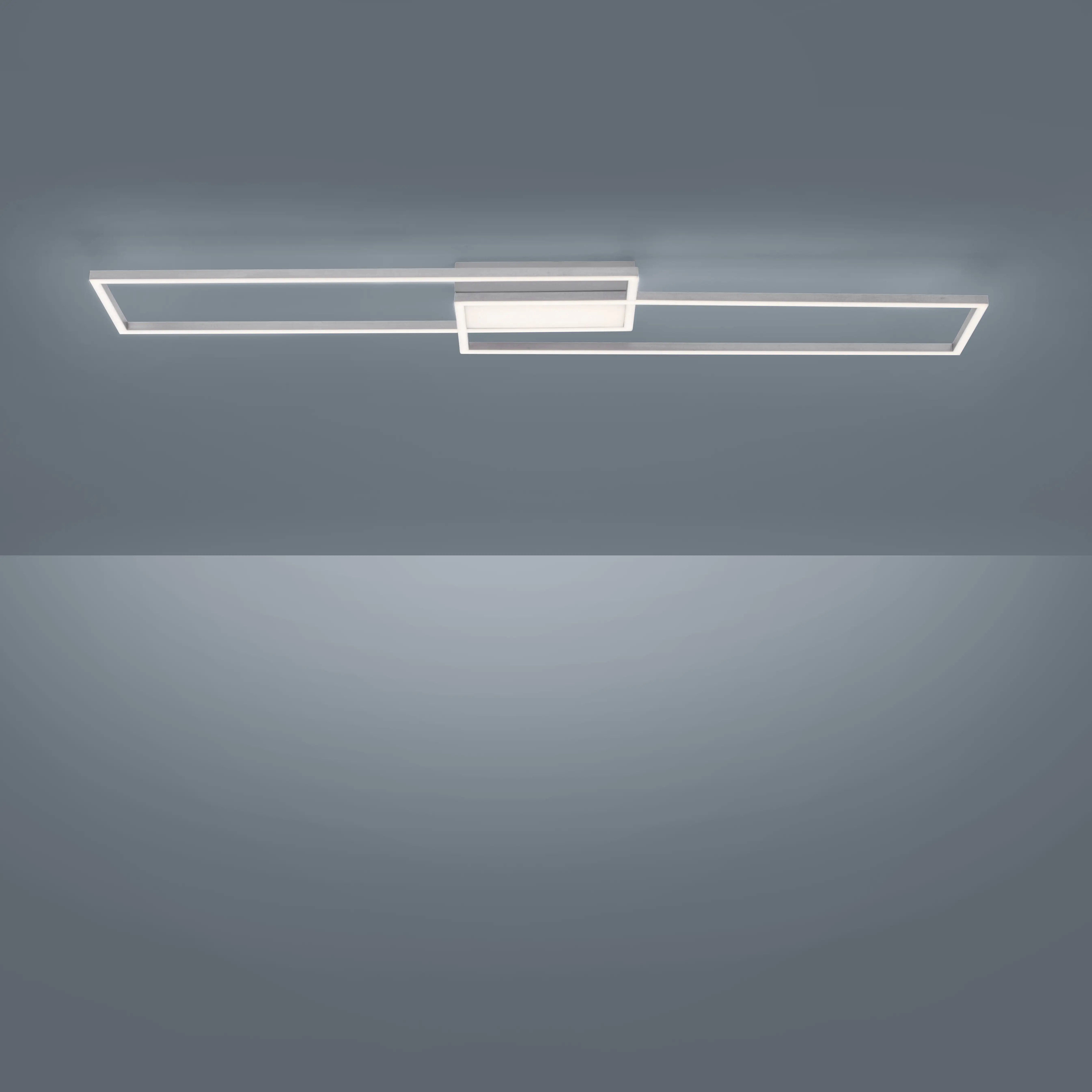 JustLight LED CCT Deckenleuchte Asmin nickel-matt 109,5 x 26 cm