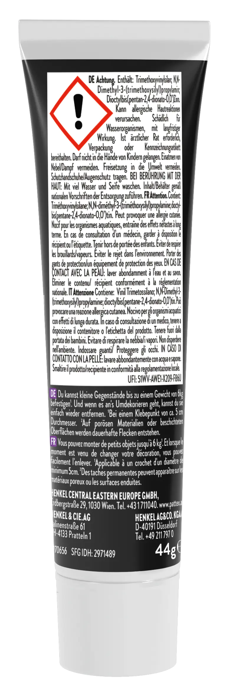 Pattex Montagekleber Kleben statt Bohren Fix & Ab transparent 44 g Tube