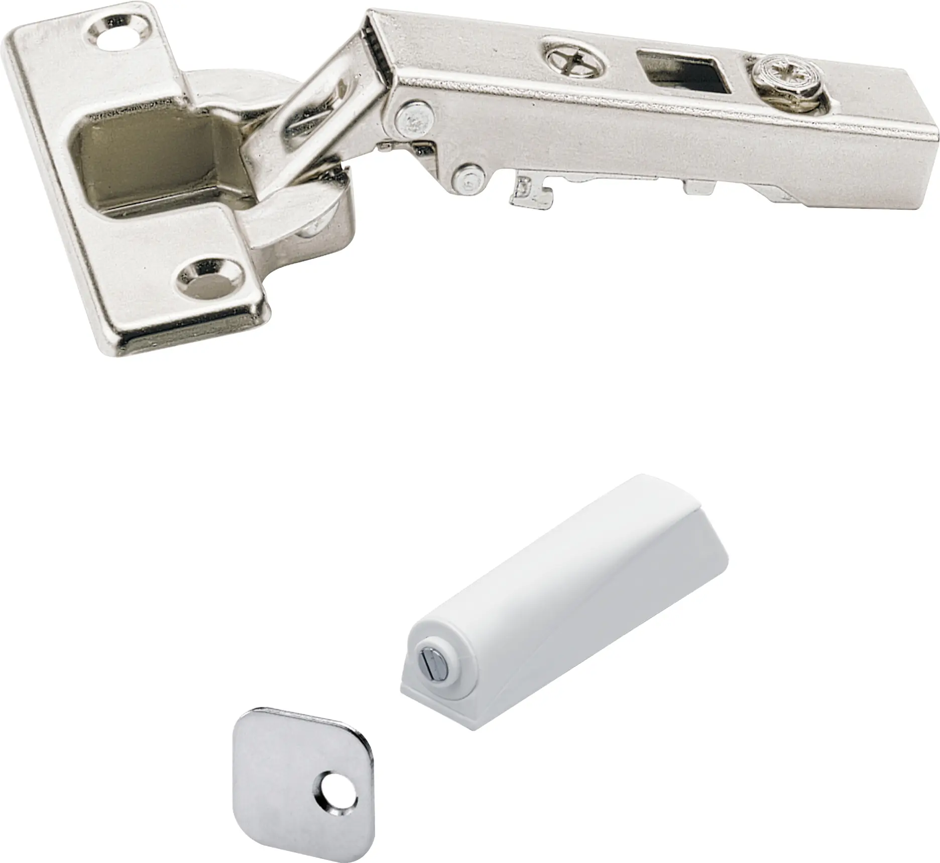 Hettich Topfscharnier-Set Push to open Ø 35 mm, vernickelt/wie