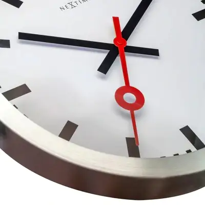 Nextime Tisch- Wanduhr Station Stripe Index Ø 35 cm