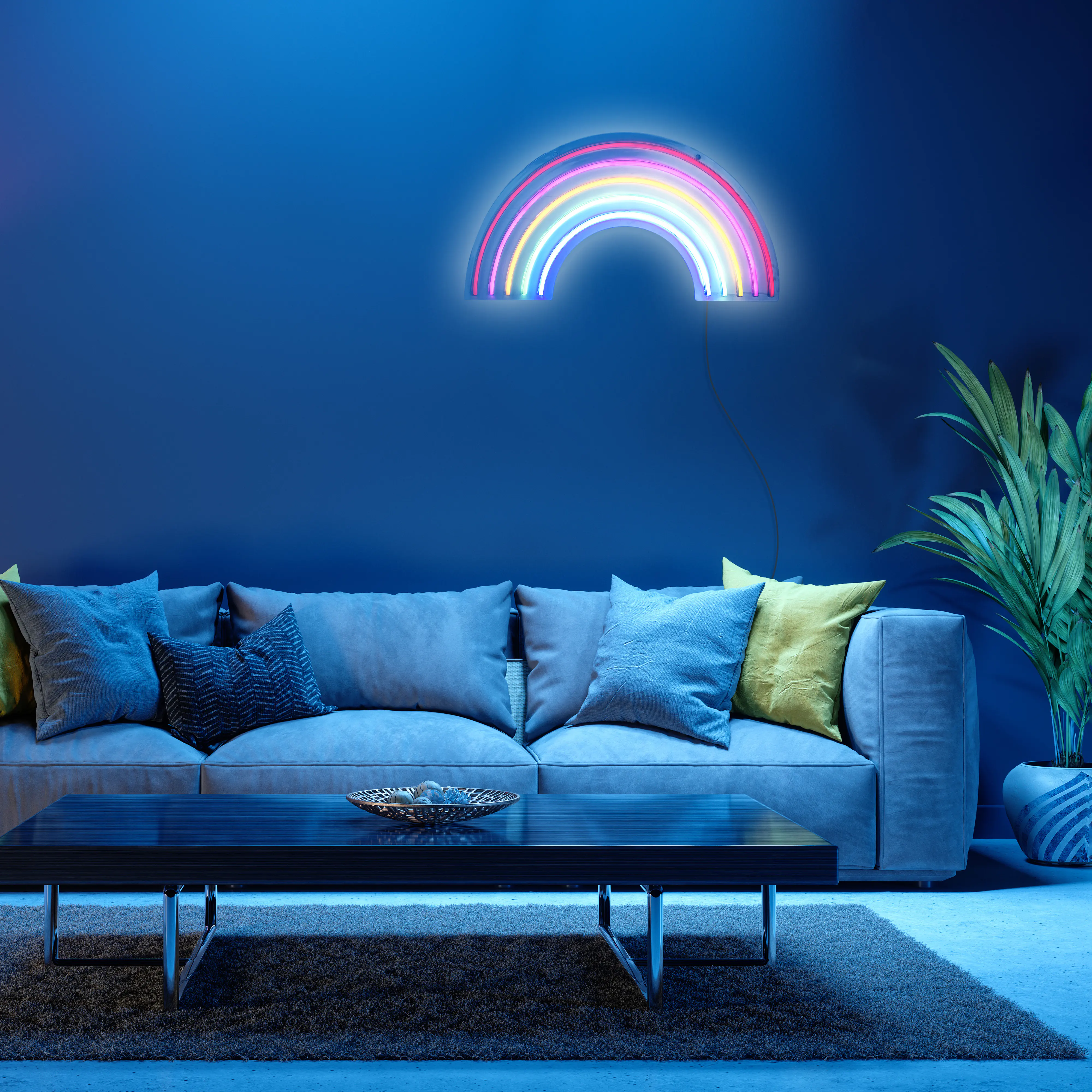 Just light LED Dekoleuchte Rainbow 63 x 1,5 x 32 cm
