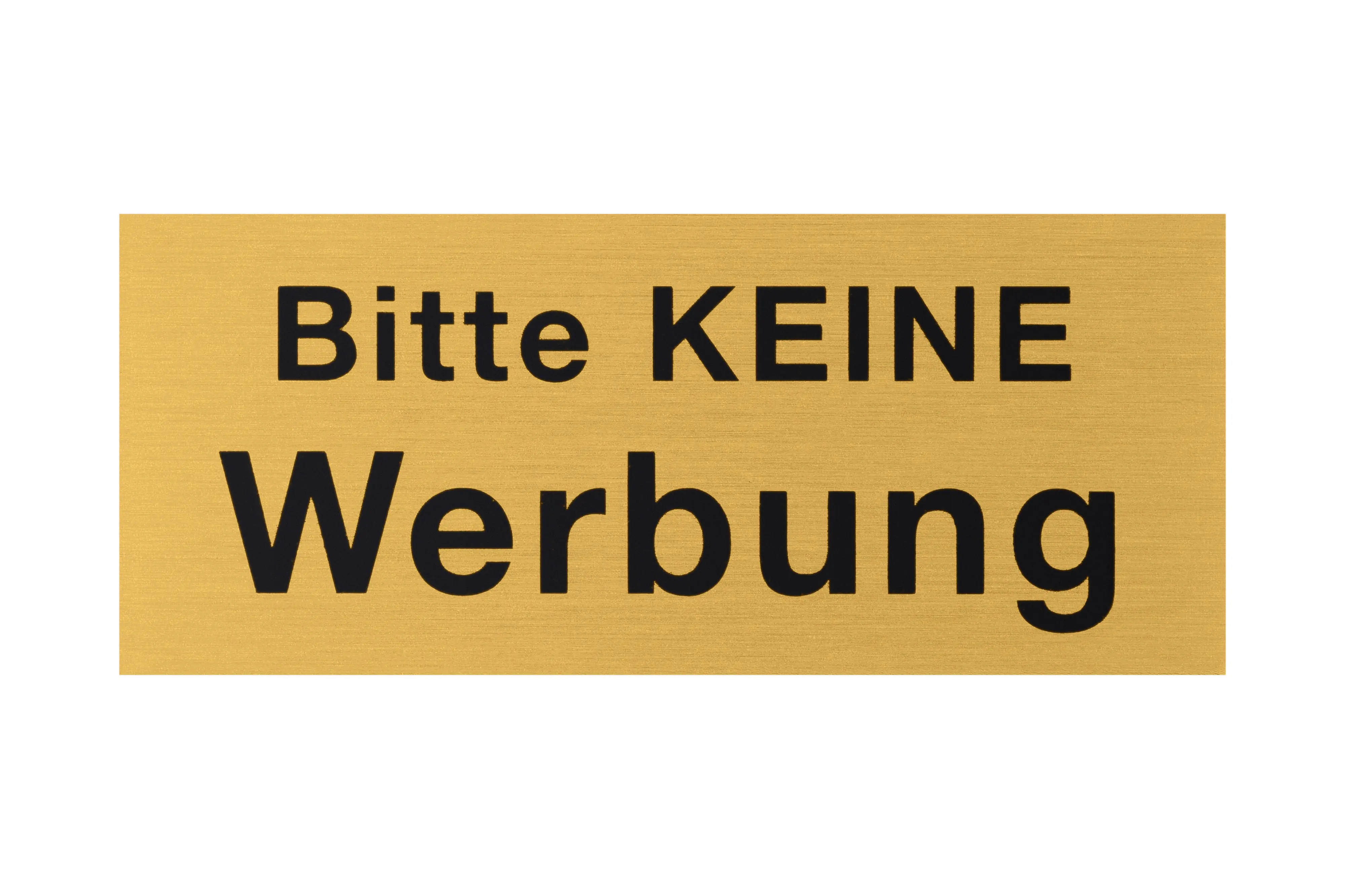 Conmetall Aufkleber Bitte keine Werbung Aluminium 6 x 2,5 cm gelb/schwarz
