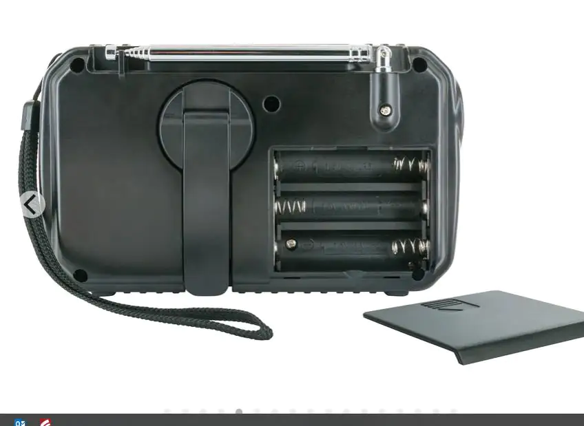 Schwaiger Solar-Kurbelradio mit LED Leuchte FM/AM Radio, mit Notfallsirene und Taschenlampenfunktion
