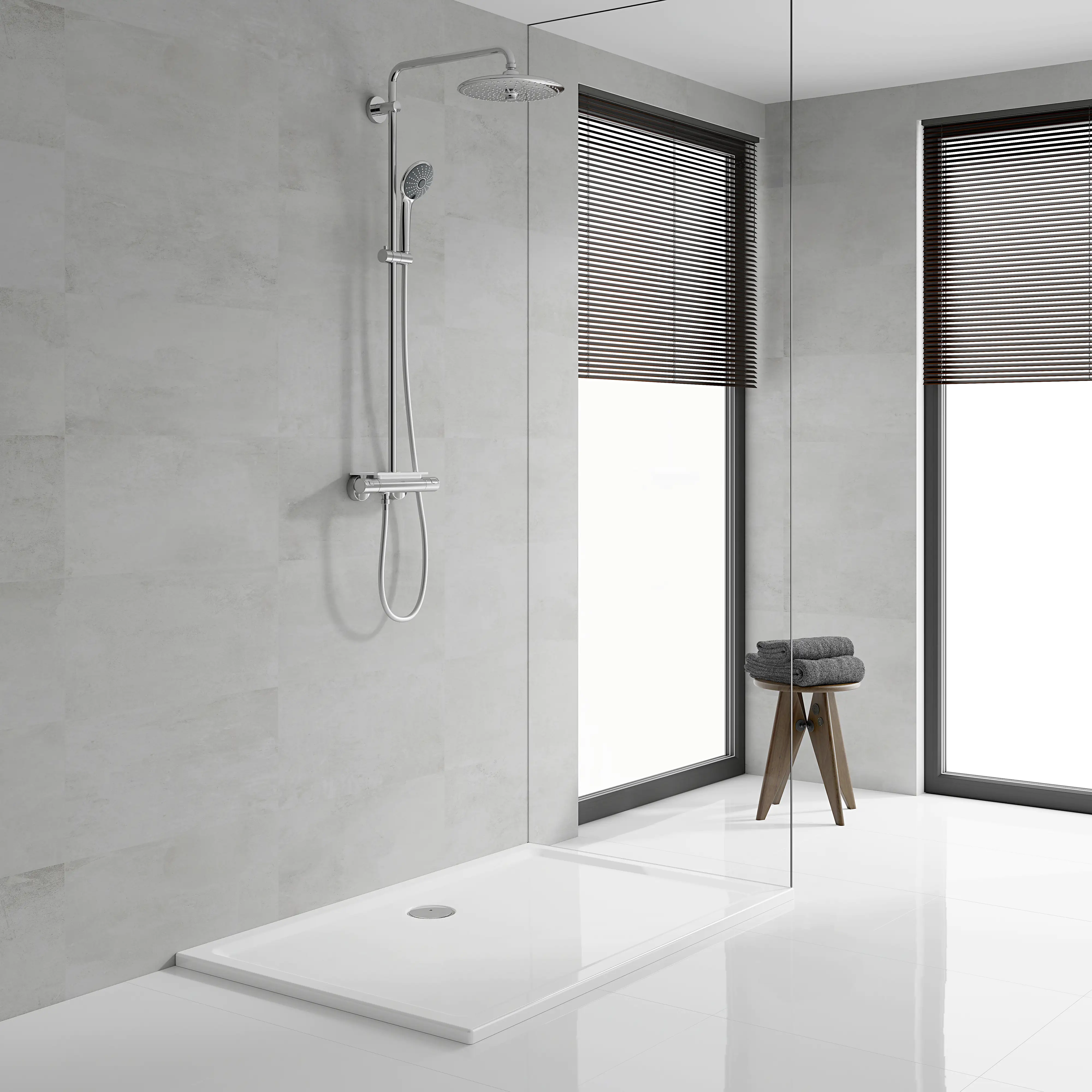 Grohe Kopfbrause chrom, mit 3 Strahlarten: Rain, SmartRain, Massage
