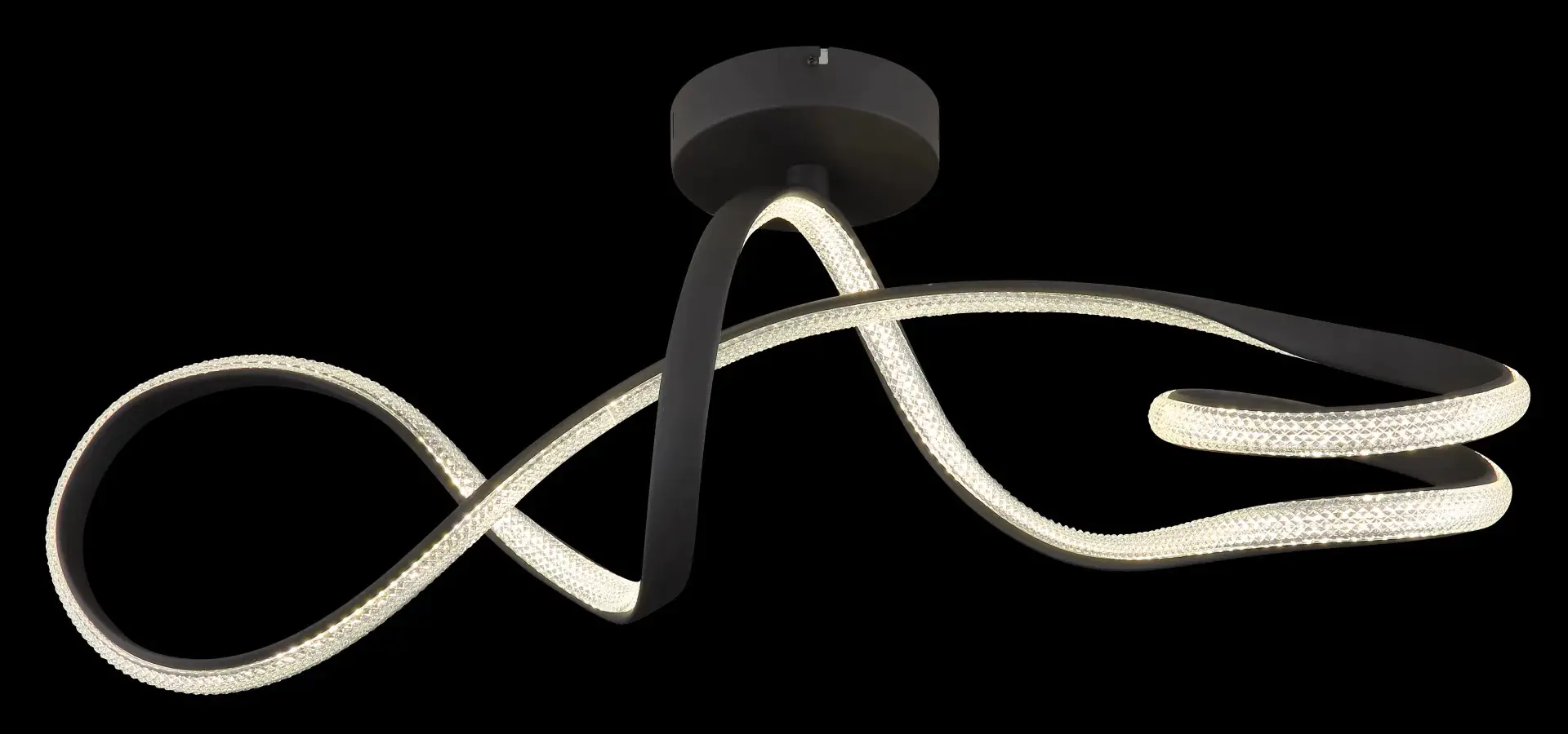 Globo LED Deckenleuchte Swirl schwarz